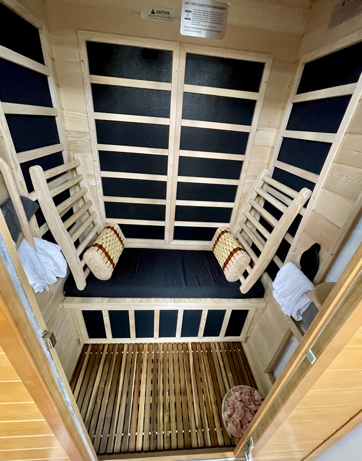 Dynamic Saunas Andora 2-Person Infrared Sauna with Red Light Therapy. customer photo 2