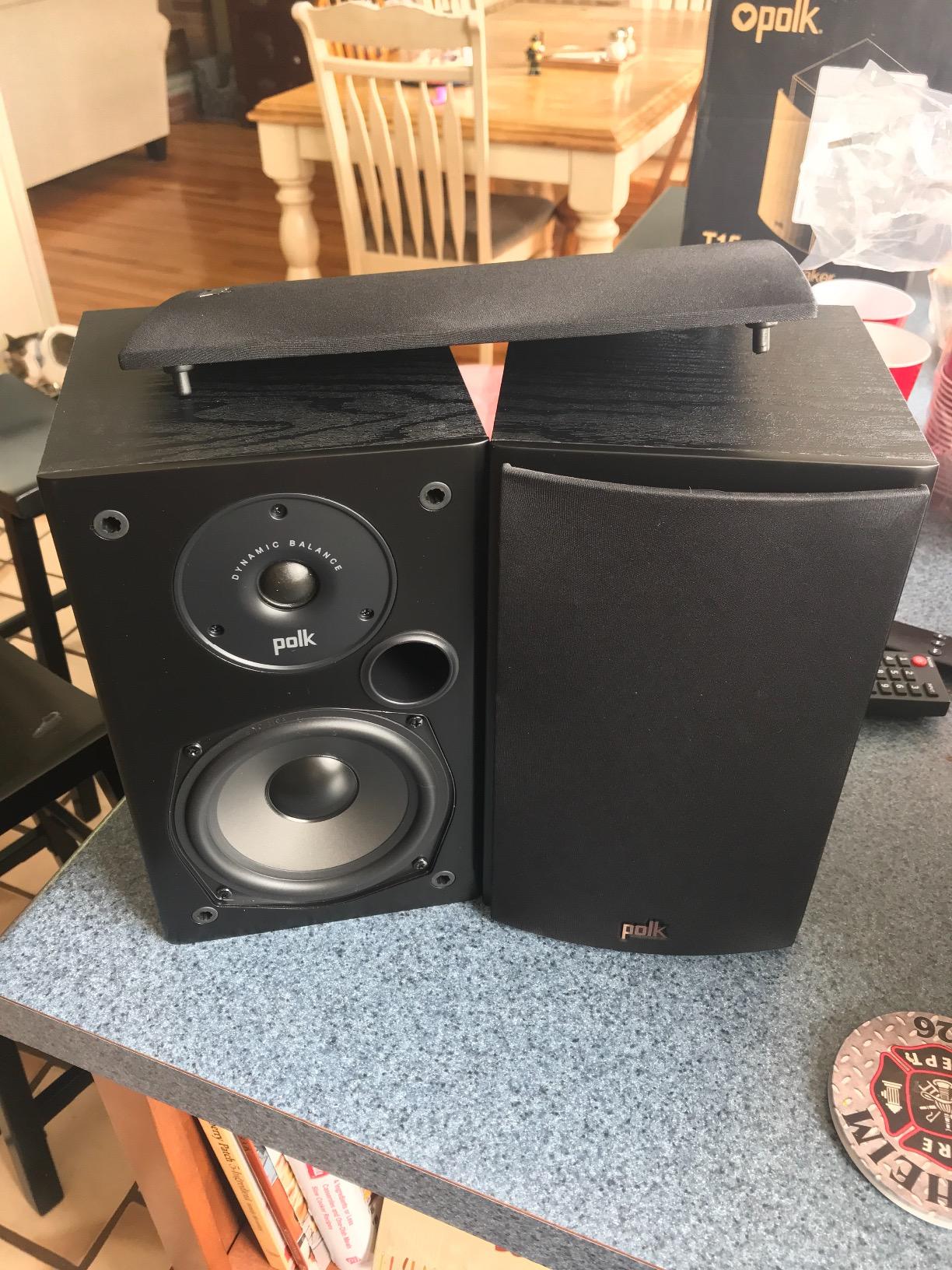 Polk Audio T15 100 Watt Home Theater Bookshelf Speakers, Black, 1 Pair customer photo 2
