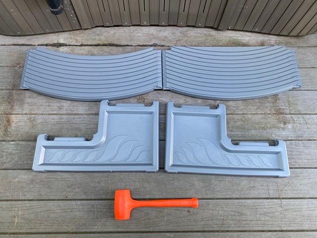 Confer Plastics Resin Multi Purpose Outdoor Non Slip Portable Spa and Hot Tub Handi-Step Deck Patio Steps Accessories, Portobello customer photo 1