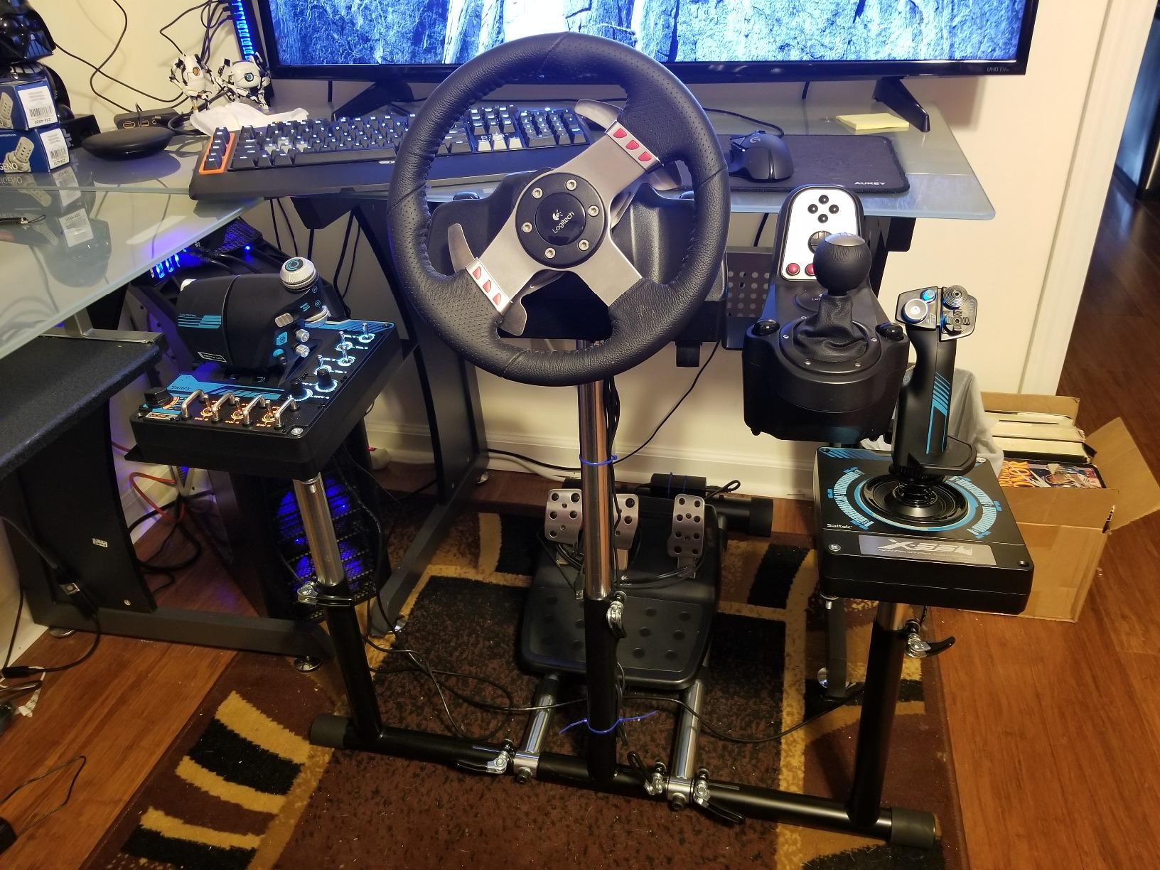 Wheel Stand Pro: G Racing Wheel Stand Compatible With Logitech G29 G923 G920 G27 & G25 Wheels, Deluxe, Original V2. Wheel and Pedals Not included. customer photo 1