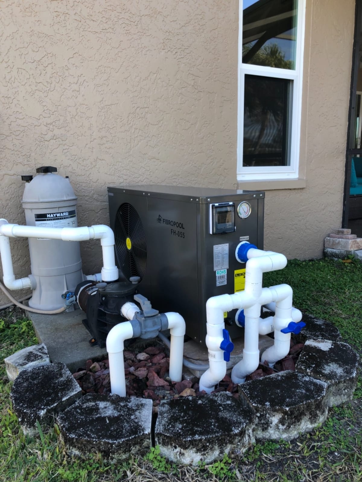 FibroPool Pool Heat Pump - 55,000 BTU Electric - FH255 - Titanium customer photo 1