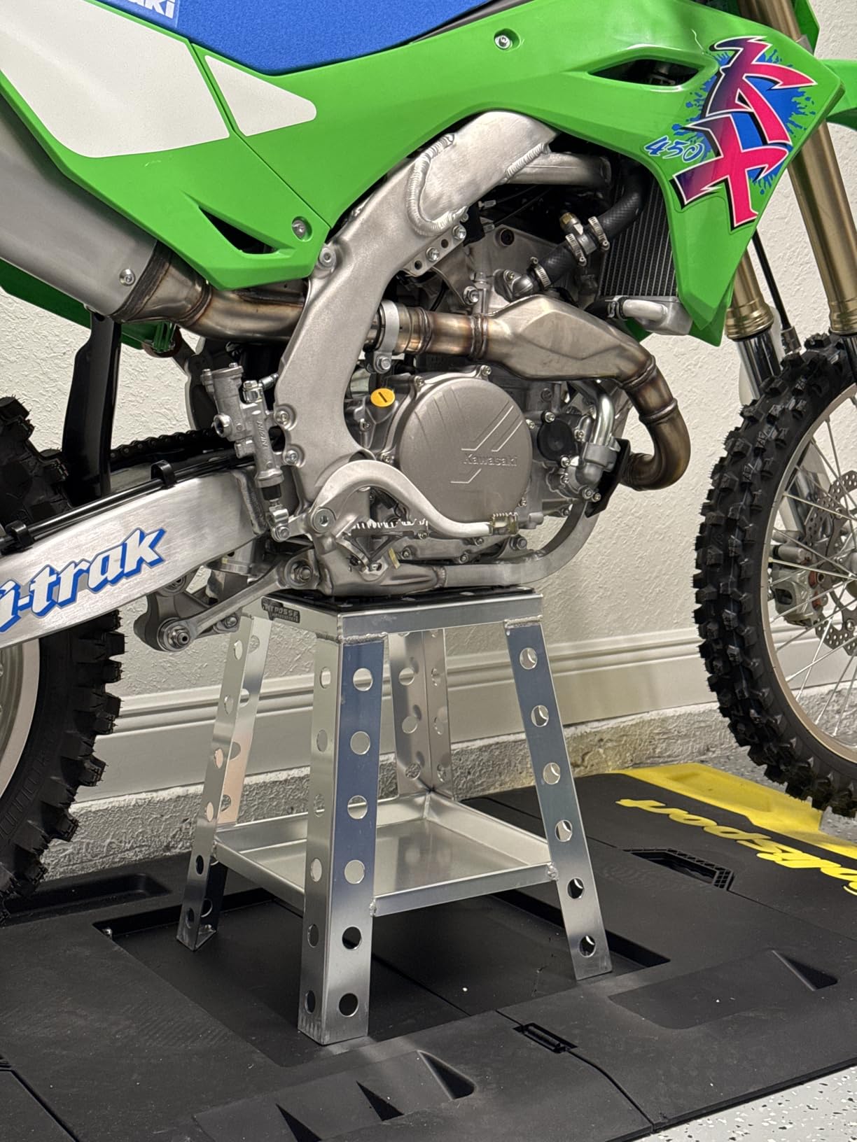 Pit Posse Aluminum Motorcycle Dirt Bike Stand w/Tool Tray (17