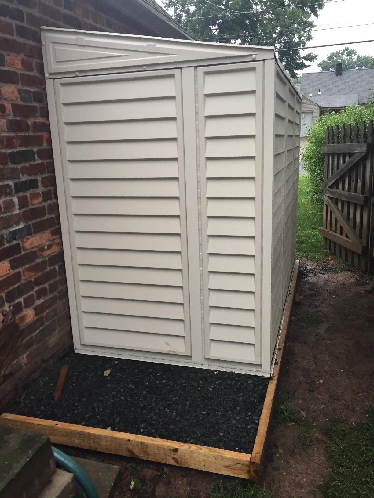 Duramax SideMate 4x8 Vinyl Resin Outdoor Storage Shed with Foundation Kit customer photo 1