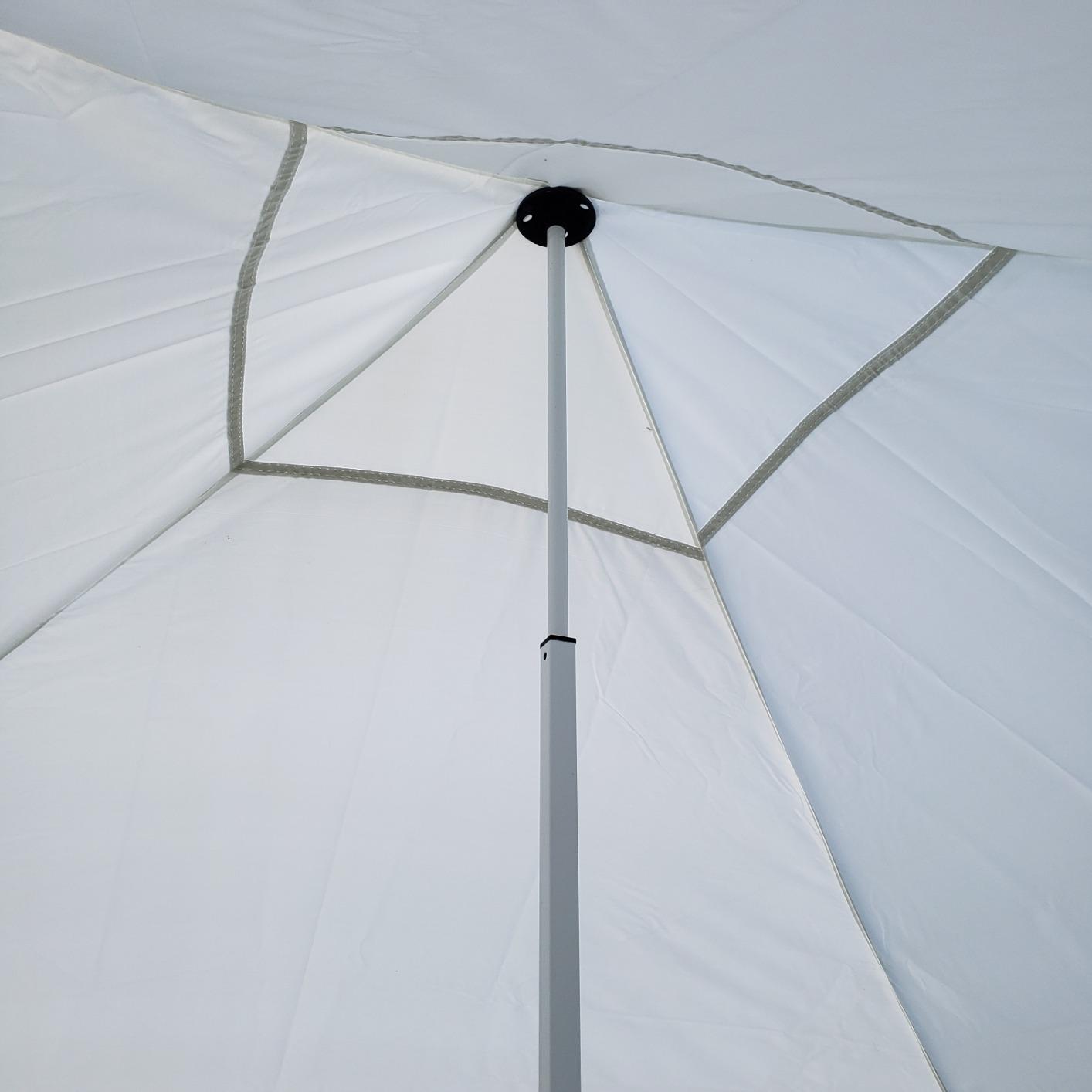 Eurmax USA 10x10 Pop Up Canopy Replacement Top,Universal Instant Canopy Cover ONLY,Heavy Duty UPF 50+ UV Protection,Water & Wind Resistant Tarp,30+ Colors Available,Bonus 4 Sand Bags (White) customer photo 2
