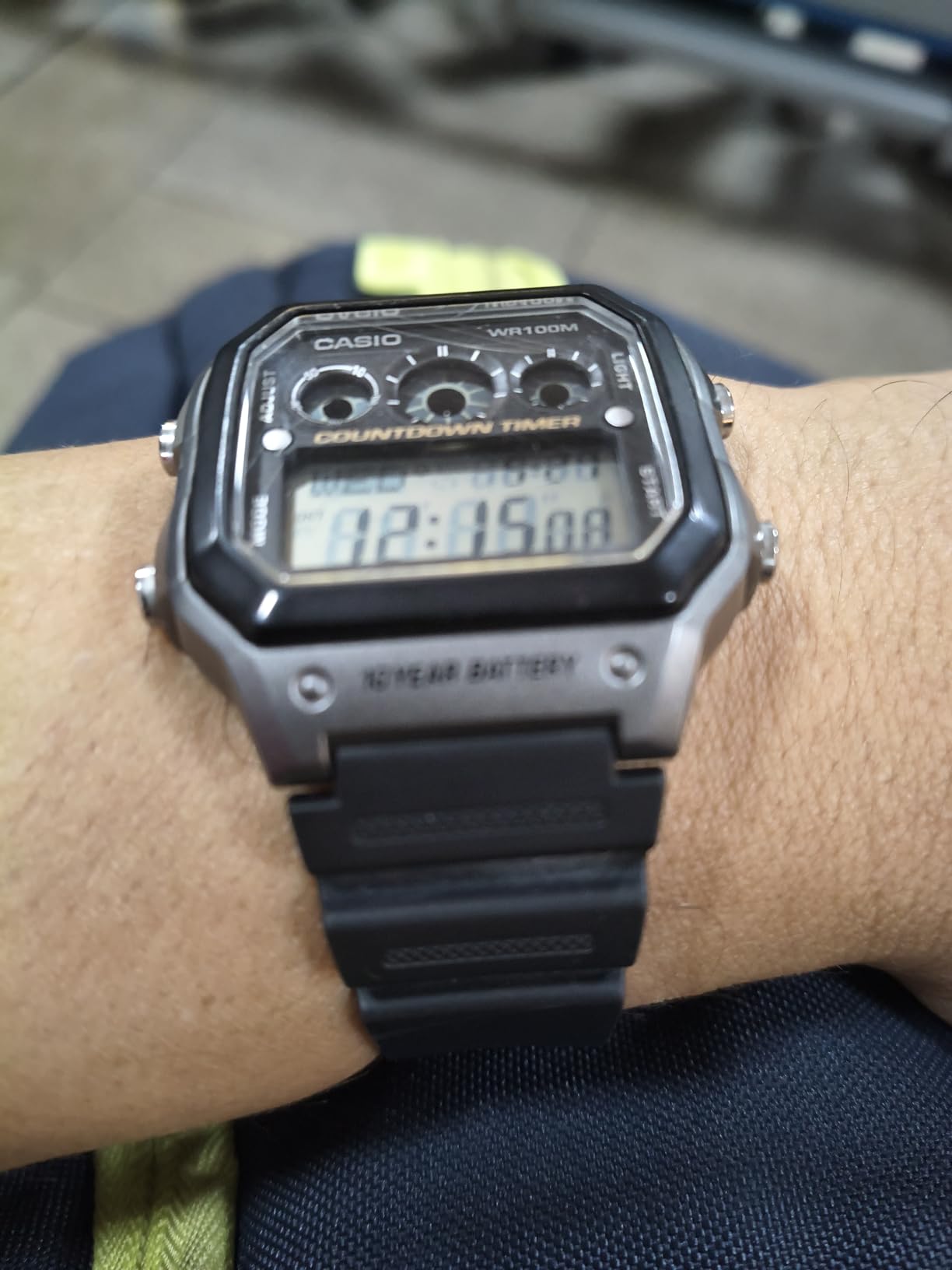 Casio Men's AE-1300WH-8AV Digital Sports Watch, World Time, 100M Water Resistant, 10 Year Battery, LED Backlight, Stopwatch, 9 Interval Timers, Alarm, Black Resin Band customer photo 2
