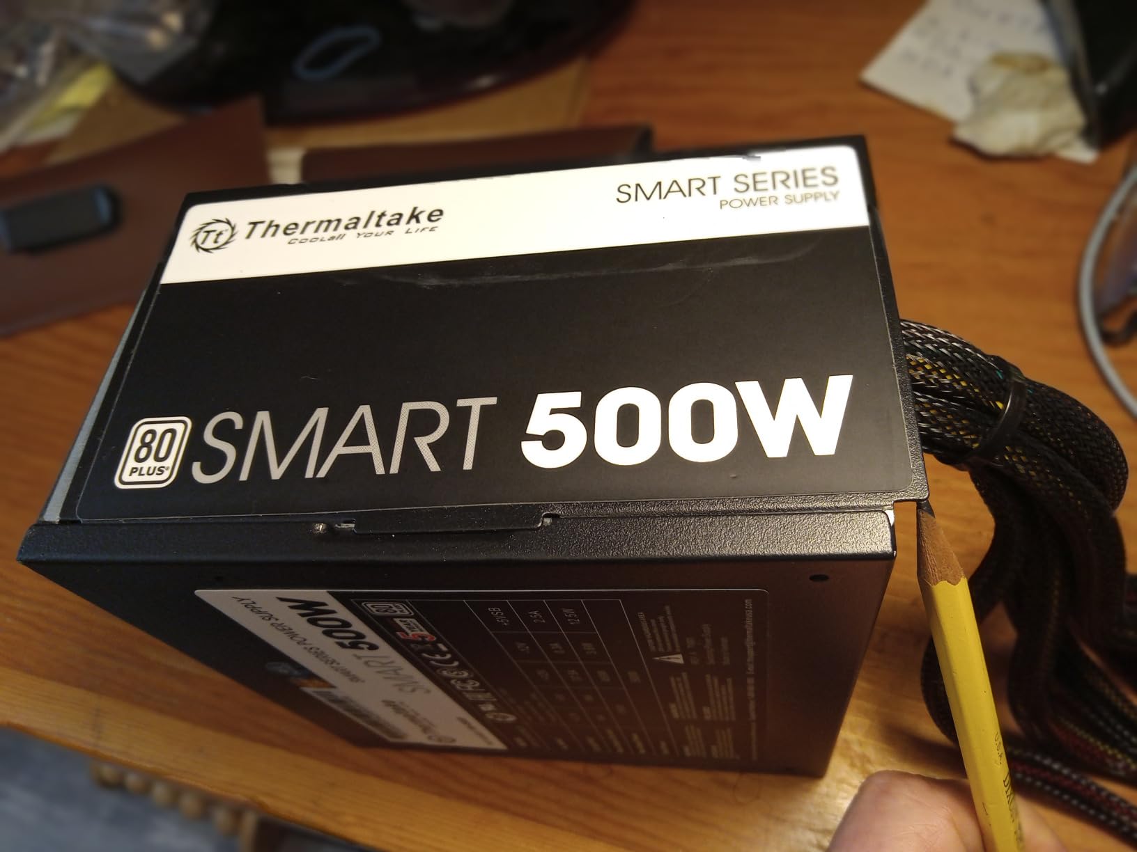 Thermaltake Smart 500W 80+ White Certified PSU, Continuous Power with 120mm Ultra Quiet Cooling Fan, ATX 12V V2.3/EPS 12V Active PFC Power Supply PS-SPD-0500NPCWUS-W customer photo 1