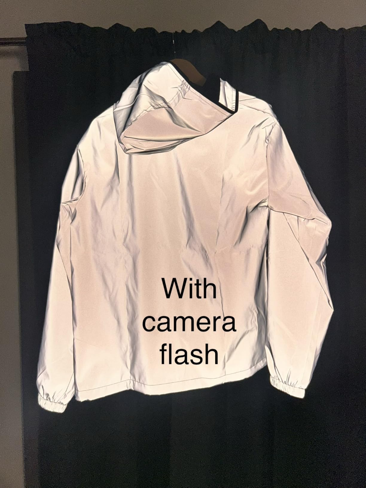 Men Reflective Coat Hooded Windbreaker Running Pocket Jacket customer photo 2