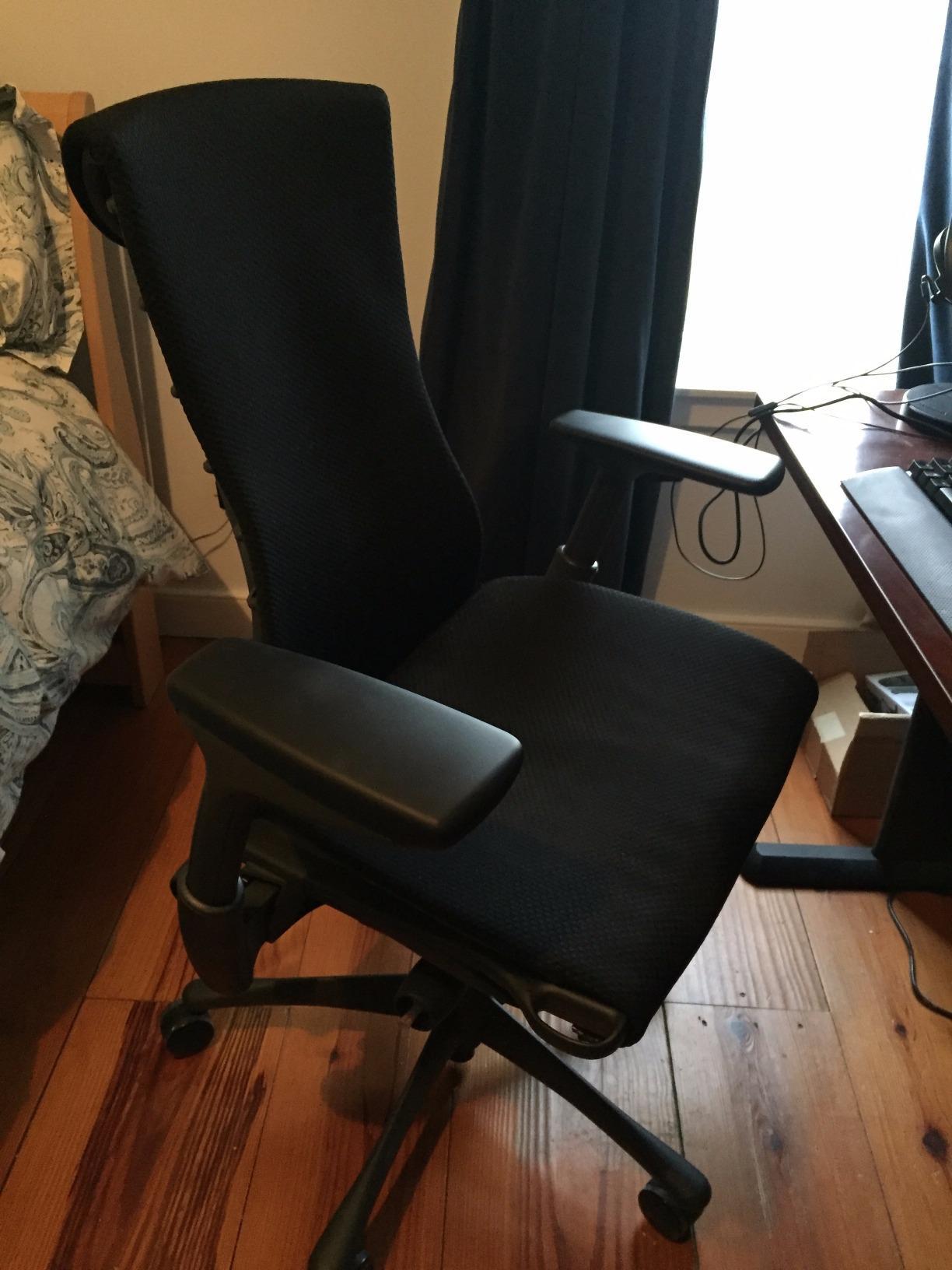 Herman Miller Embody Ergonomic Office Chair | Fully Adjustable Arms and Carpet Casters | Black Rhythm customer photo 1