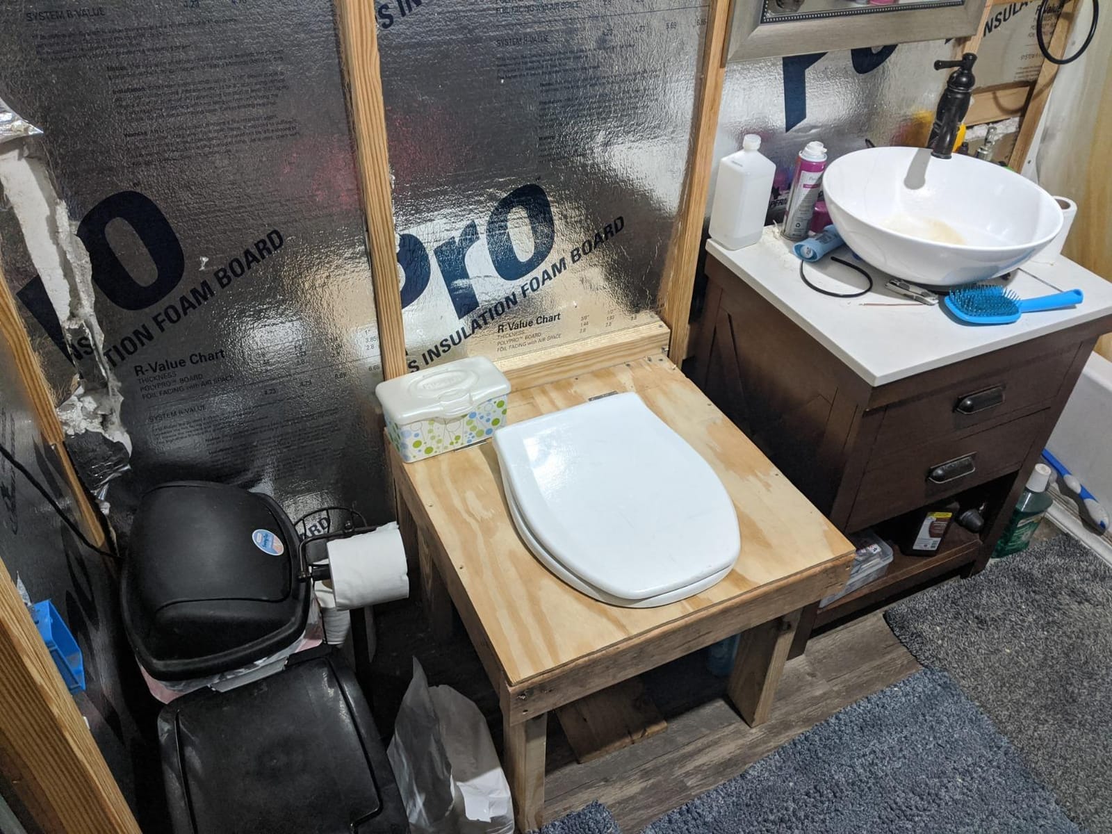Separett Privy Urine-Separating Toilet Seat Kit, Blue Bowl customer photo 2