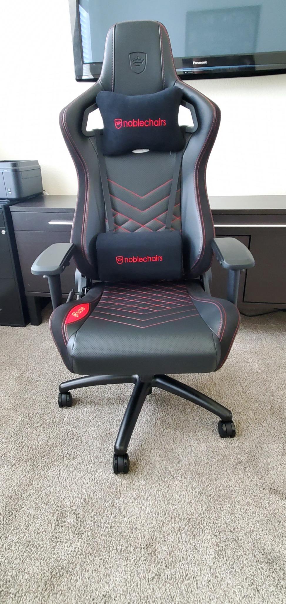 noblechairs Epic Reclining Gaming Chair and Reclining Office Chair, PU Faux Leather, White/Black customer photo 2