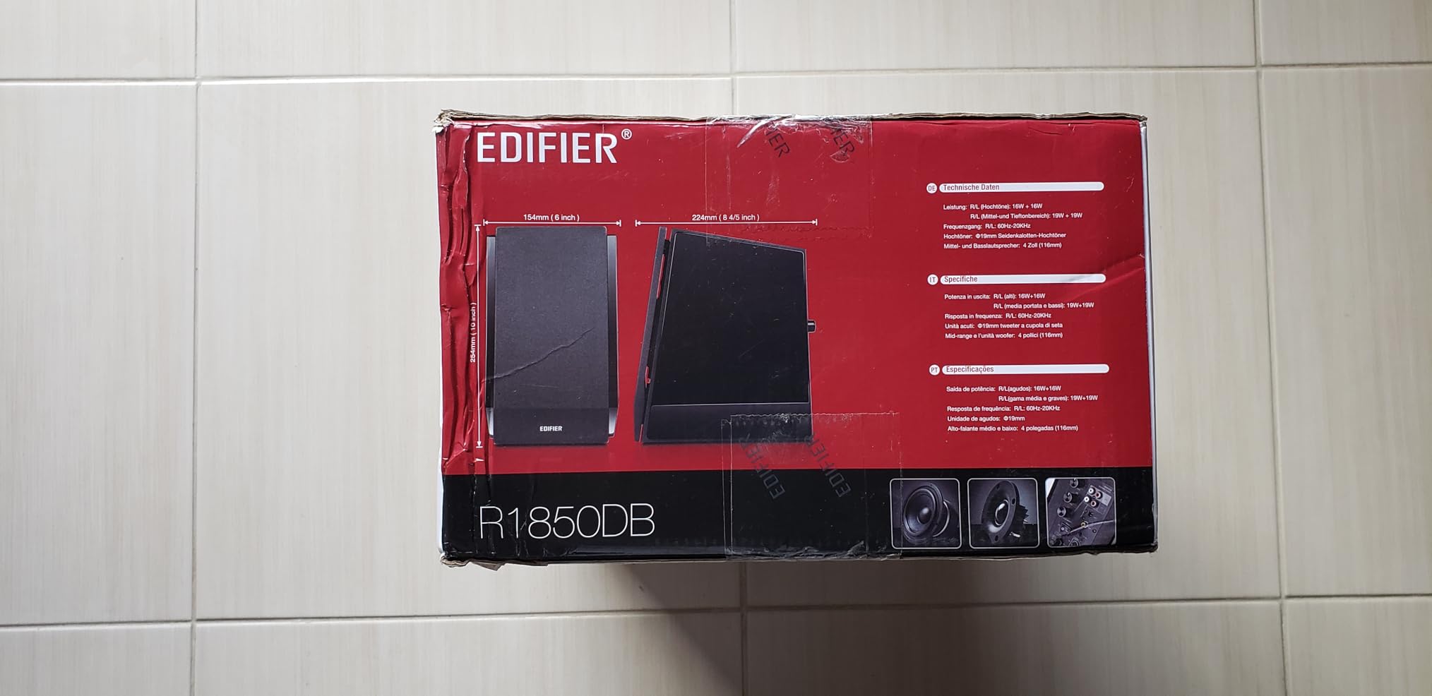 Edifier R1850DB Active Bookshelf Speakers with Bluetooth and Optical Input - 2.0 Studio Monitor Speaker - Built-in Amplifier with Subwoofer Line Out customer photo 2