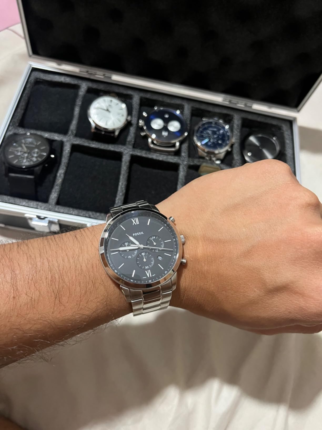 Fossil Men's Watch, Neutra Quartz Stainless Steel Chronograph Watch for Men customer photo 2
