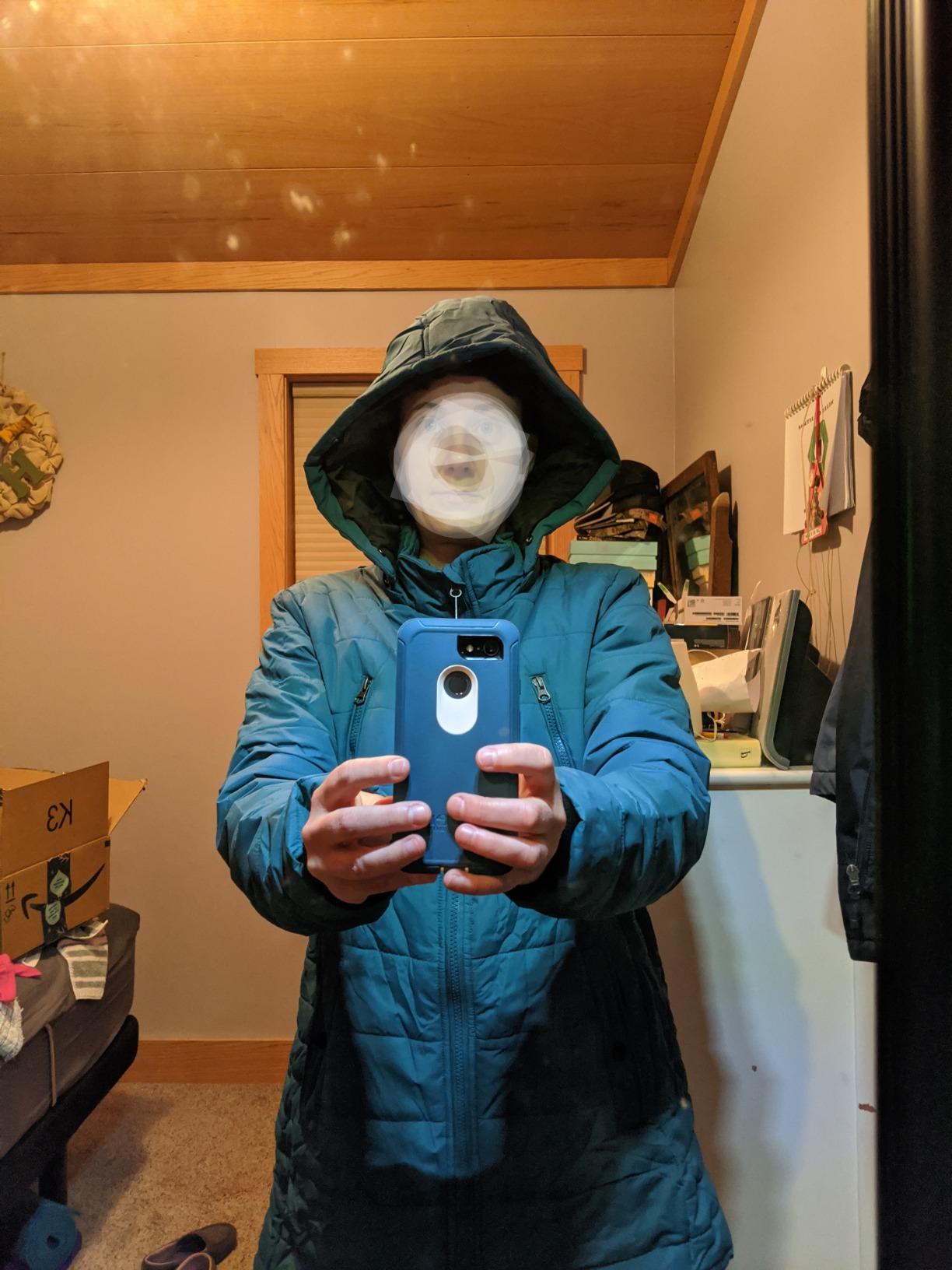 wantdo Women's Warm Winter Coat Heavy Puffer Jacket Faux Fur Hood customer photo 2