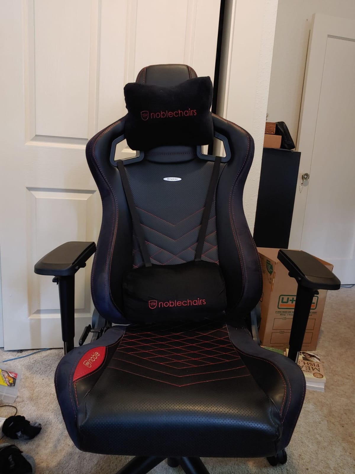 noblechairs Epic Reclining Gaming Chair and Reclining Office Chair, PU Faux Leather, Mousesports Edition, Black/Red customer photo 1