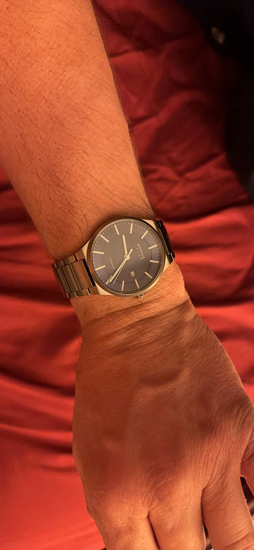 BERING Mens Analogue Quartz Solar Collection Watch with Titanium Strap and Sapphire Crystal 15239-777 customer photo 1