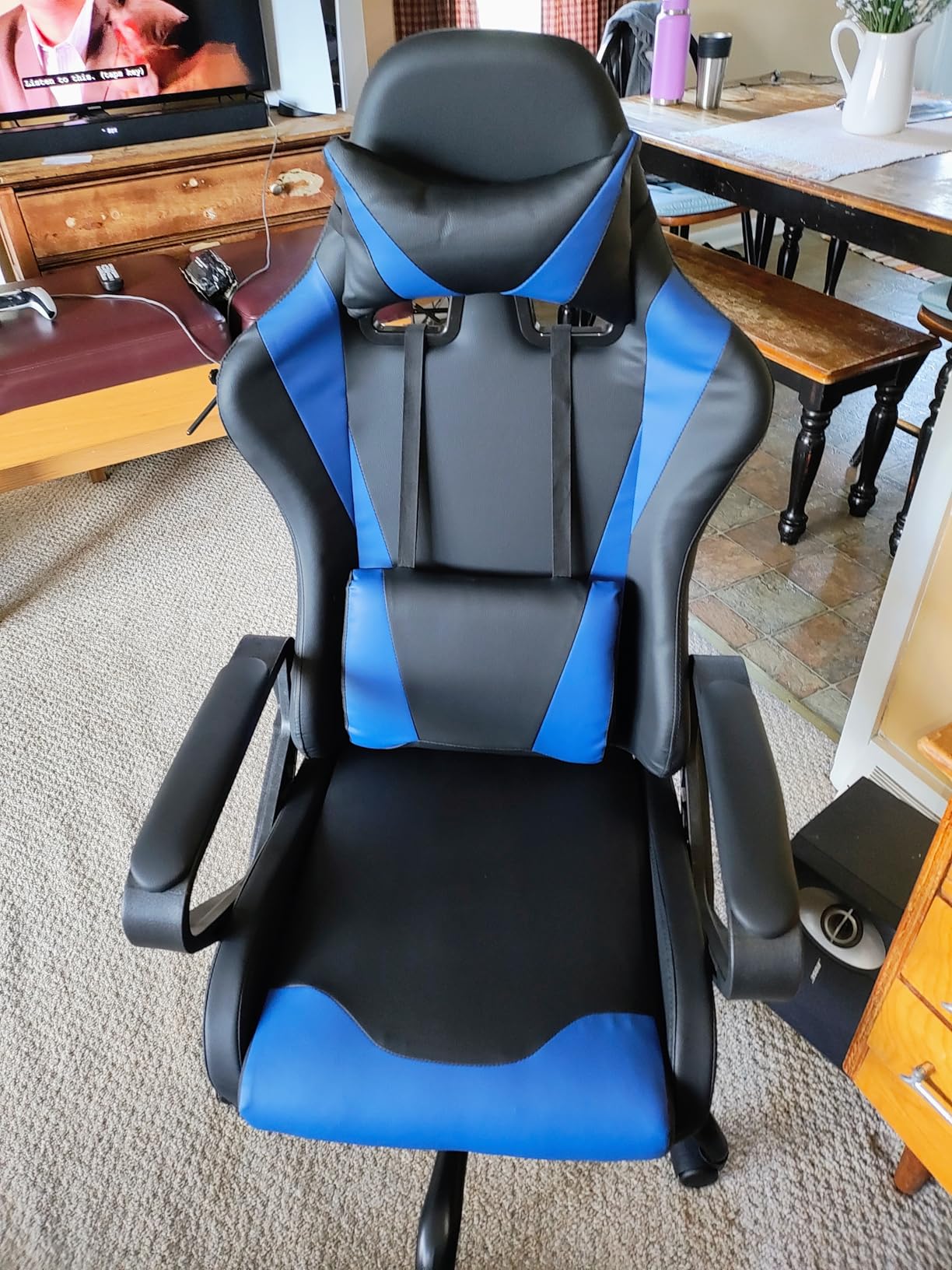BestOffice Ergonomic Gaming Chair for Adults, Video Game Chair, White customer photo 1