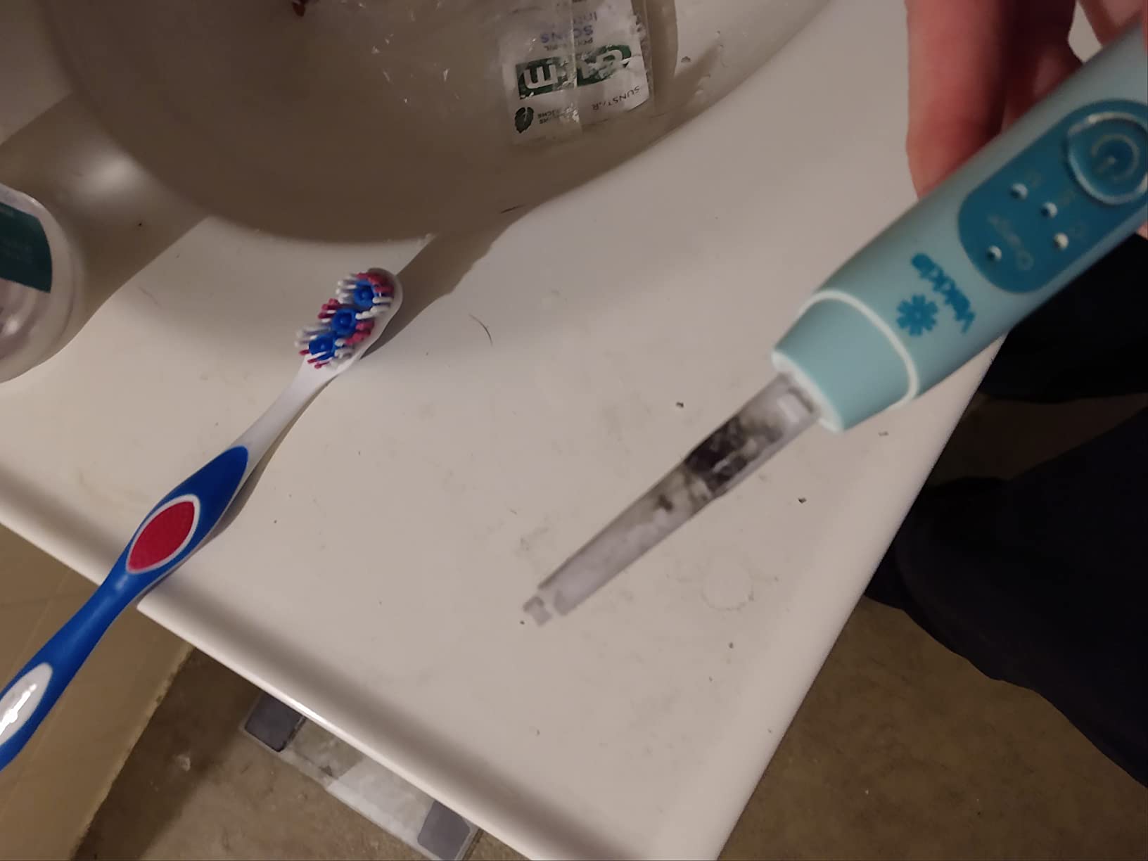Vekkia Sonic Rechargeable Kids Electric Toothbrush(Blue) customer photo 1