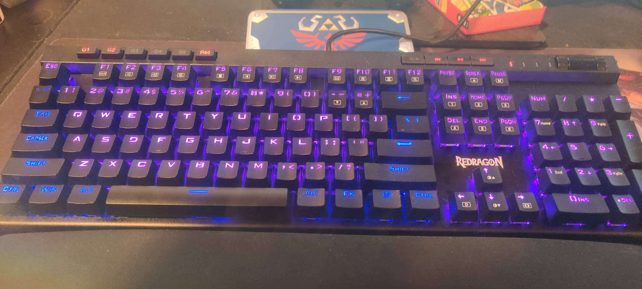 Redragon K580 Wired RGB Mechanical Gaming Keyboard, Macro Key & Media Wheel customer photo 1