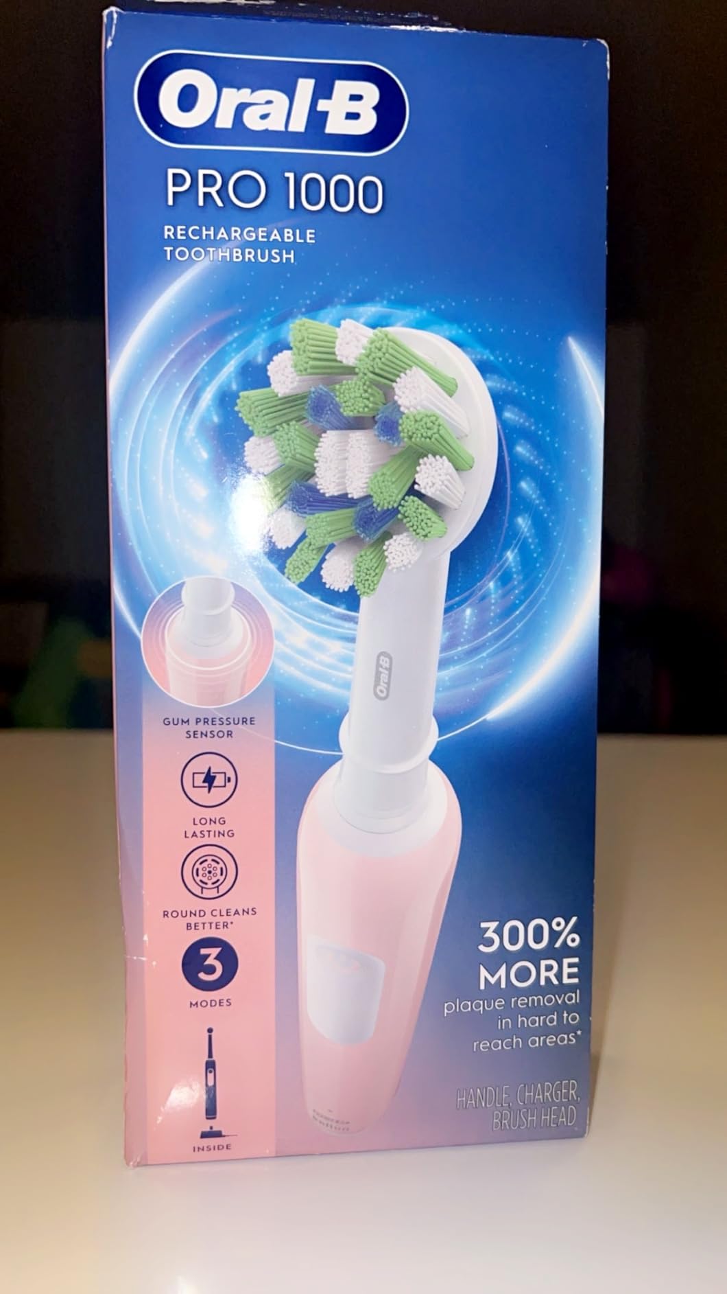 Oral-B Pro 1000 Rechargeable Electric Toothbrush, Pink customer photo 1