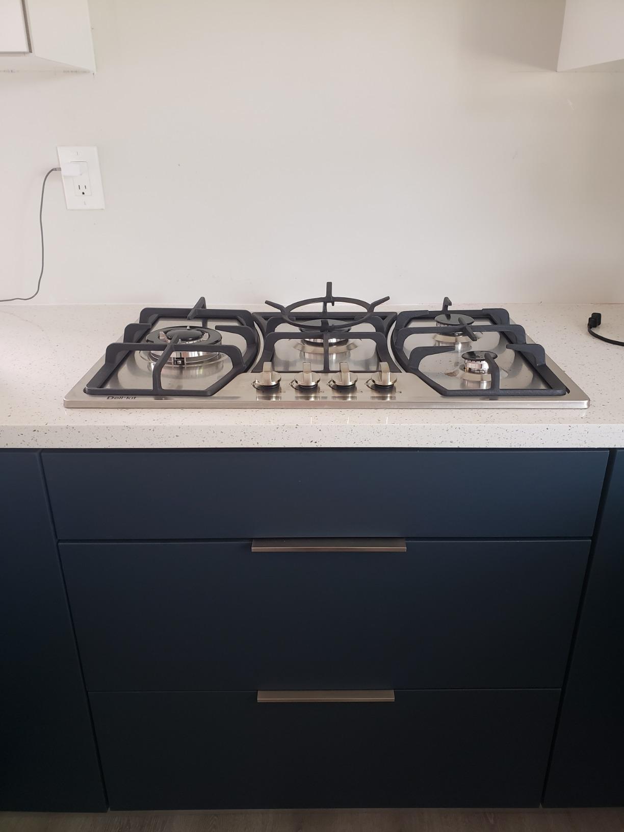 30 Inch Gas Cooktop - Dual Fuel Sealed 5 Burners Built-In Stainless Steel Hob DK257-A03 customer photo 2