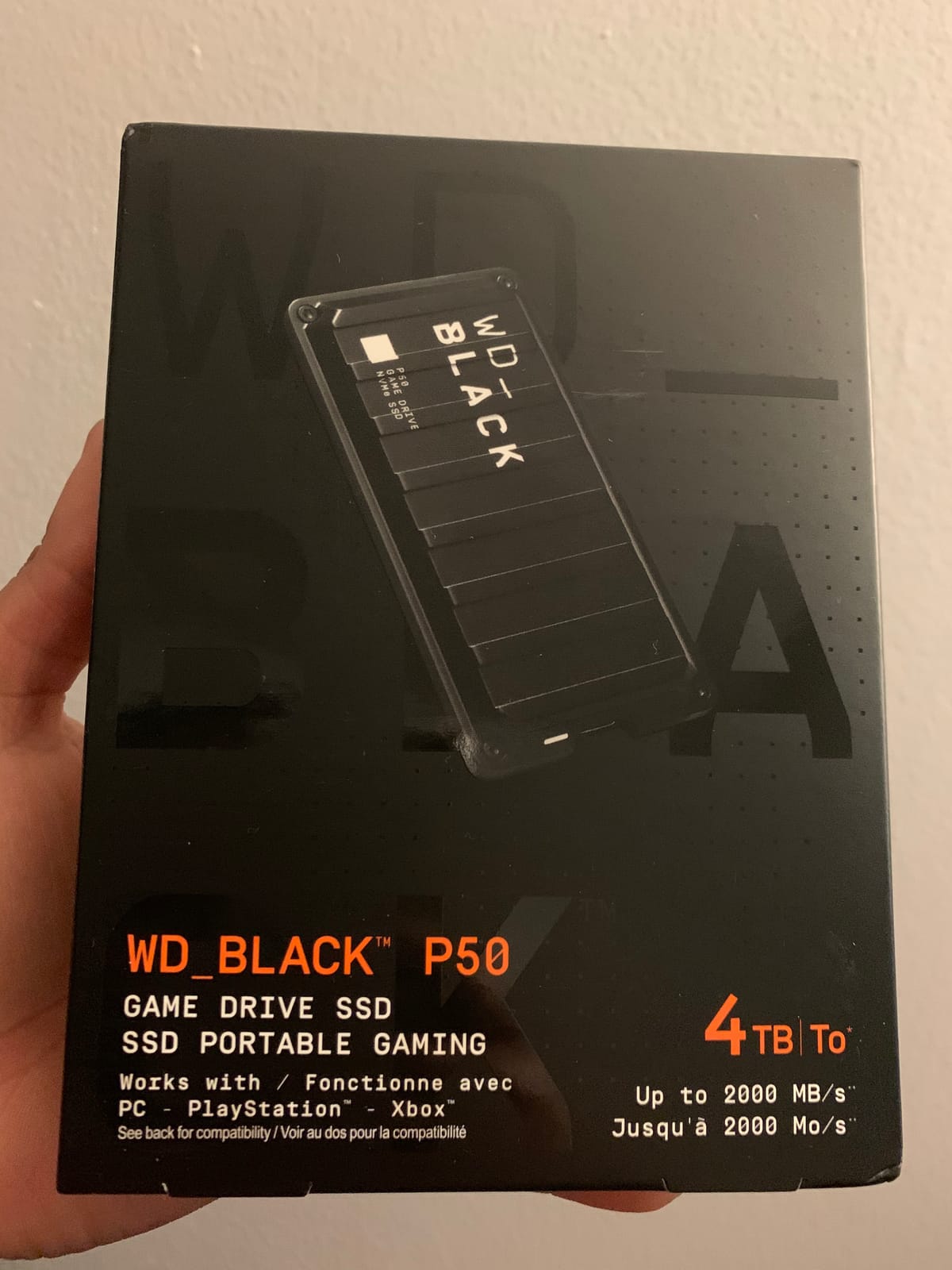 WD_BLACK 2TB P50 Game Drive SSD - Portable External Solid State Drive, Compatible with Playstation, Xbox, PC, & Mac, Up to 2,000 MB/s - WDBA3S0020BBK-WESN customer photo 1
