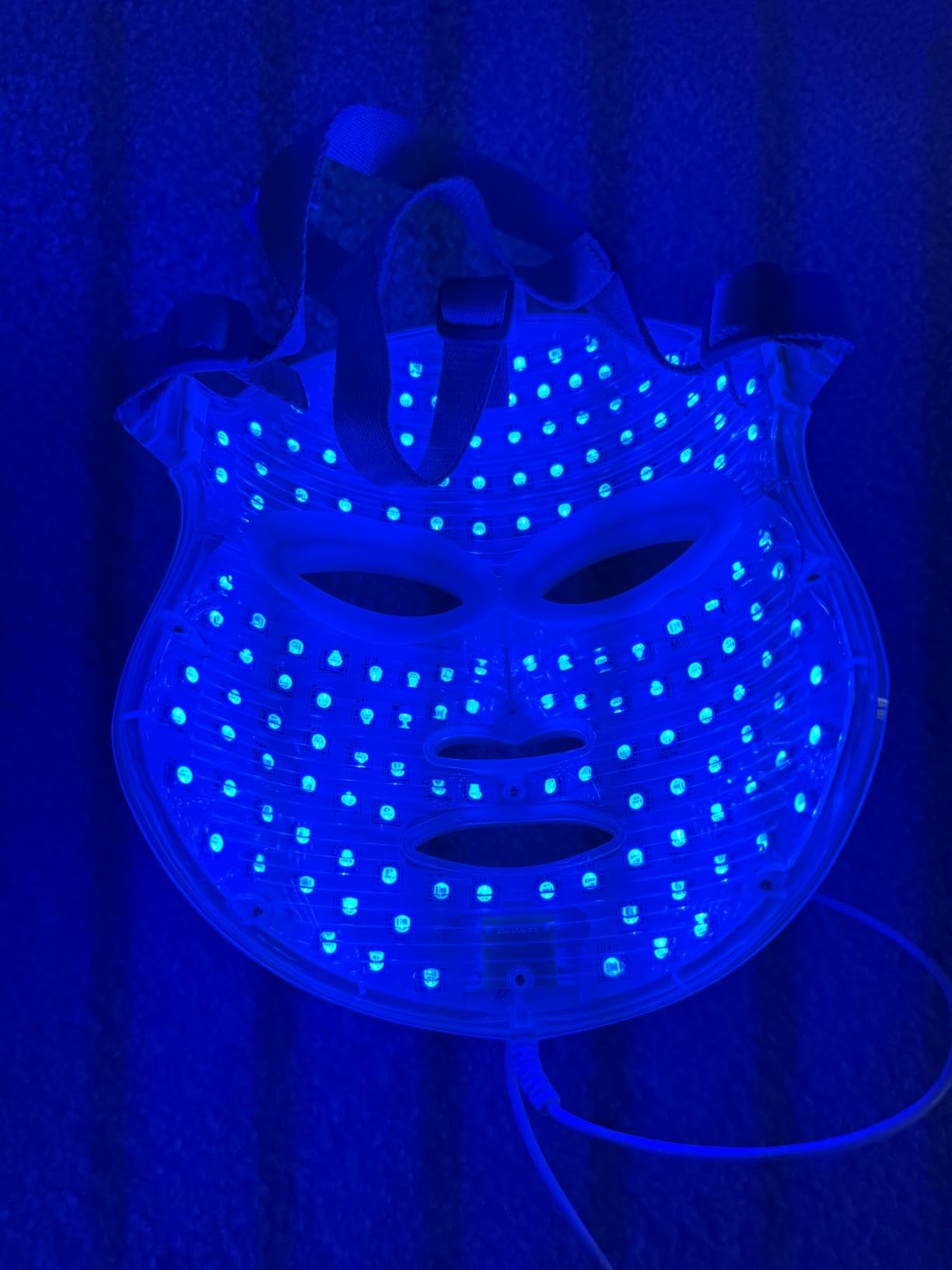 Aphrona® | FDA cleared Moonlight LED Facial Mask Skin Care Mask, LED Light Therapy for face, Red light Blue light for Acne Removal Wrinkle Reduction,450 Powerful LED Chips customer photo 2