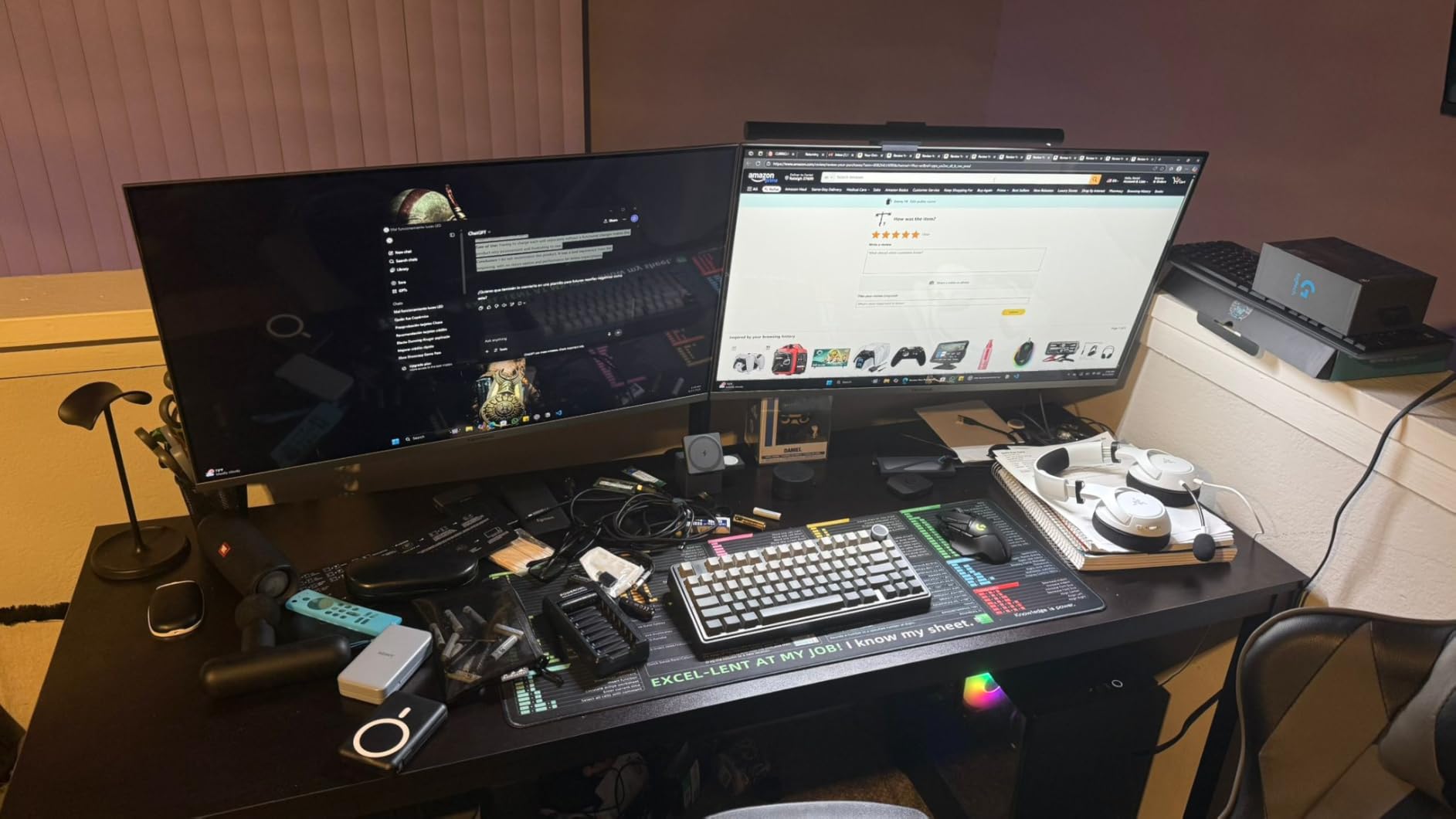 ErGear Dual Monitor Stand, Heavy Duty Adjustable Monitor Desk Mount for 2 Screens up to 32 Inches, Fully Adjustable Height, Tilt, Swivel, Rotate, Supports 17.6 lbs per Monitor Arm, Easy Installation customer photo 1