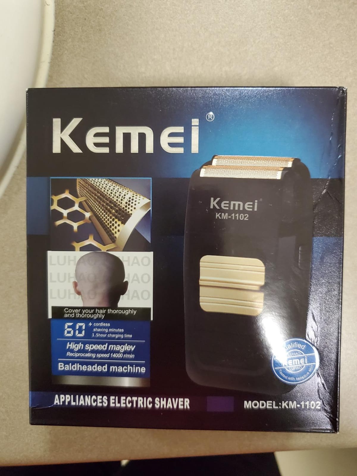 KEMEI Foil Shaver Double Electric Shaver for Men, Professional Electric Razors Head Shaver for Bald Men, Barber Supplies Cordless Rechargeable customer photo 1