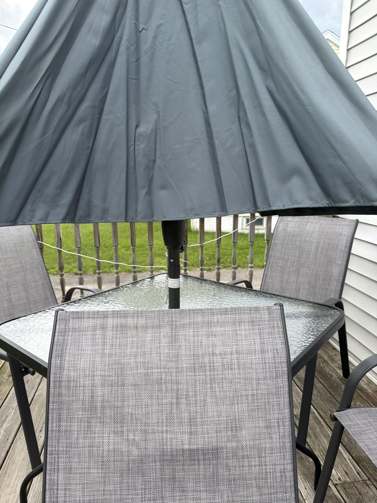 Best Choice Products 7.5ft Heavy-Duty Round Outdoor Market Table Patio Umbrella w/Steel Pole, Push Button Tilt, Easy Crank Lift - Navy Blue customer photo 2