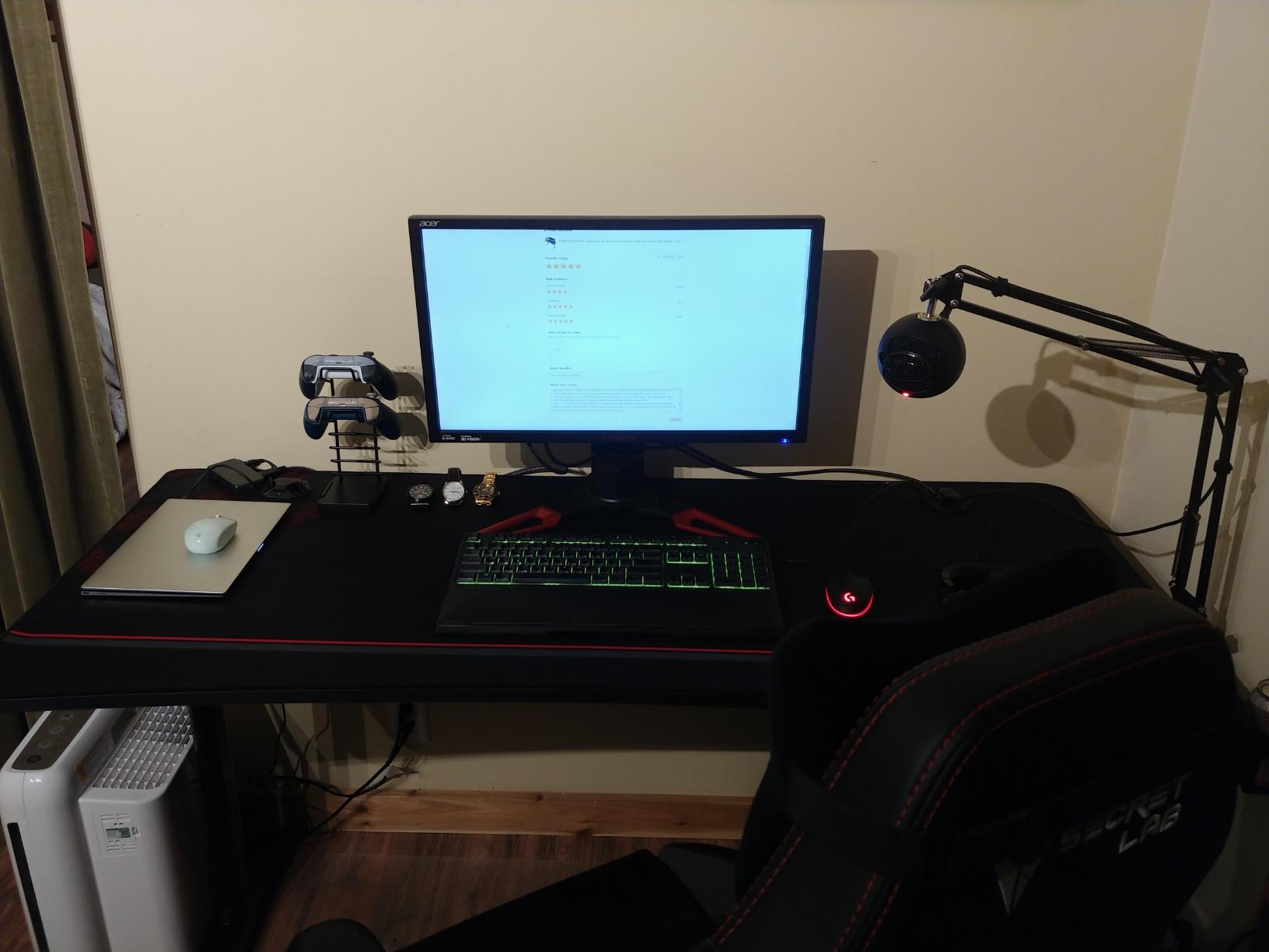 EUREKA ERGONOMIC Gaming Desk, 60 Inch Computer Desk with Full Mouse Pad customer photo 1