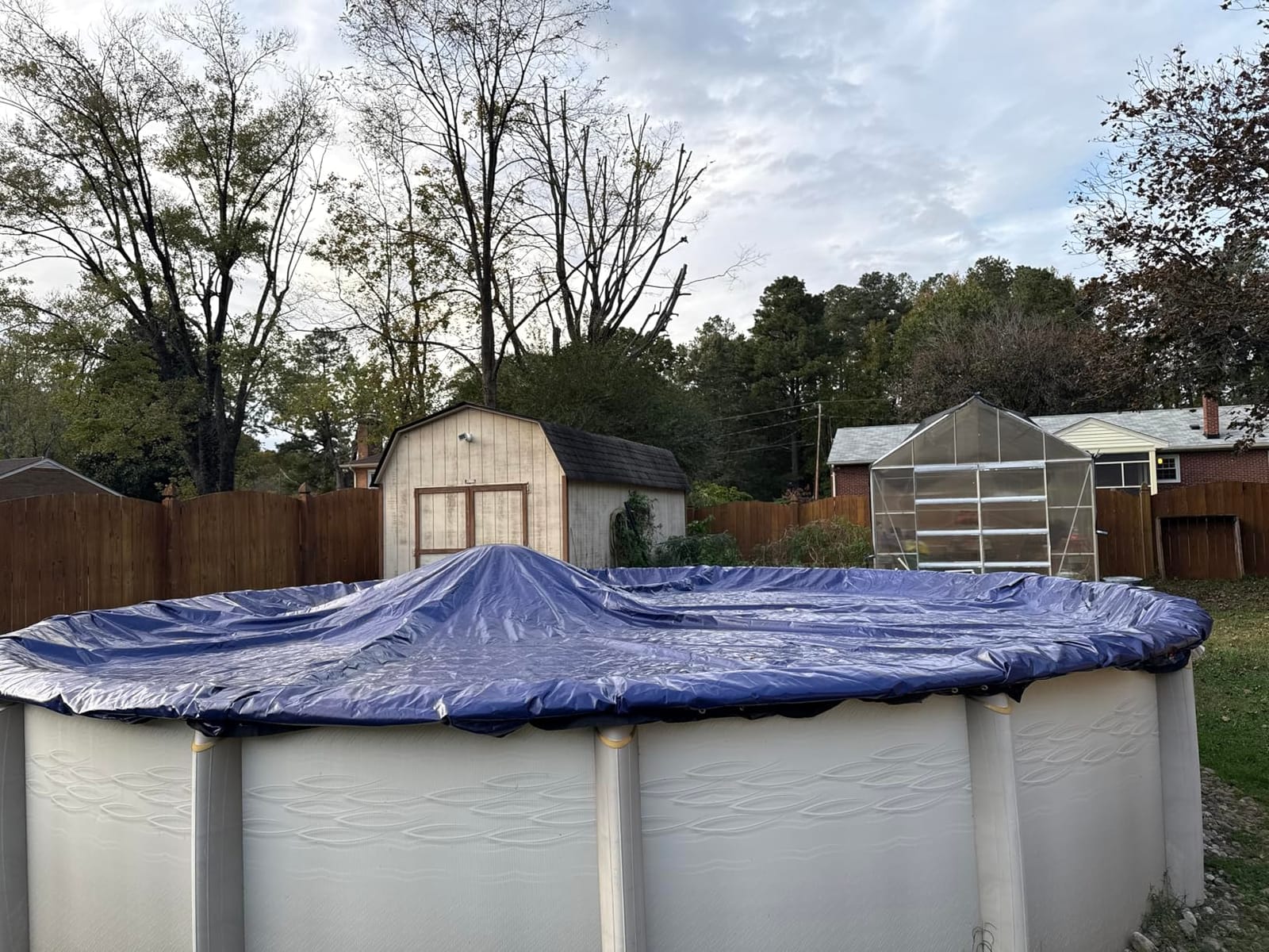 Winter Pool Cover 24 ft Round for Above Ground | Extra Thick & Durable Above-Ground Pool Cover | Sapphire Series of Premium Cold- and UV-Resistant Pool Cover | by Yankee Pool Pillow customer photo 2