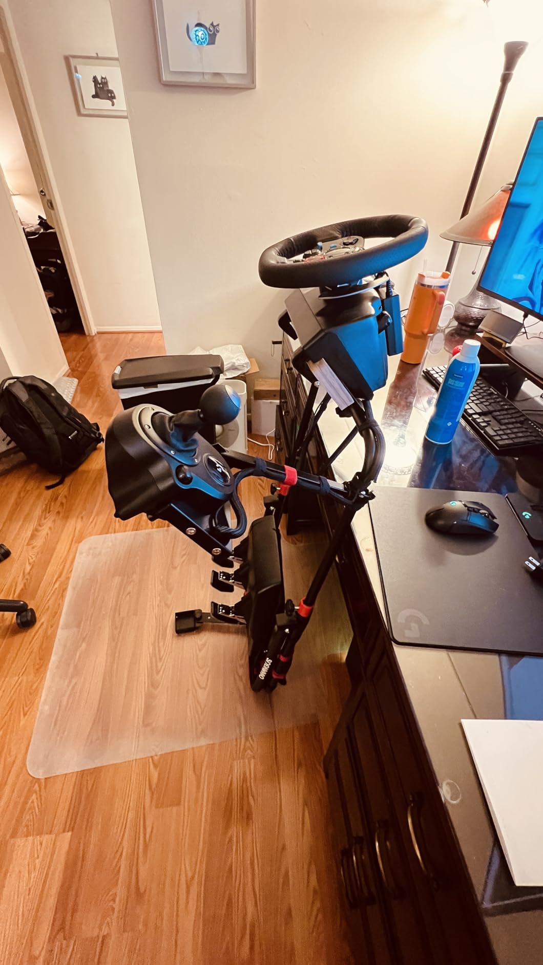 DIWANGUS Foldable & Adjustable Sim Racing Wheel Stand with Shifter Mount customer photo 1