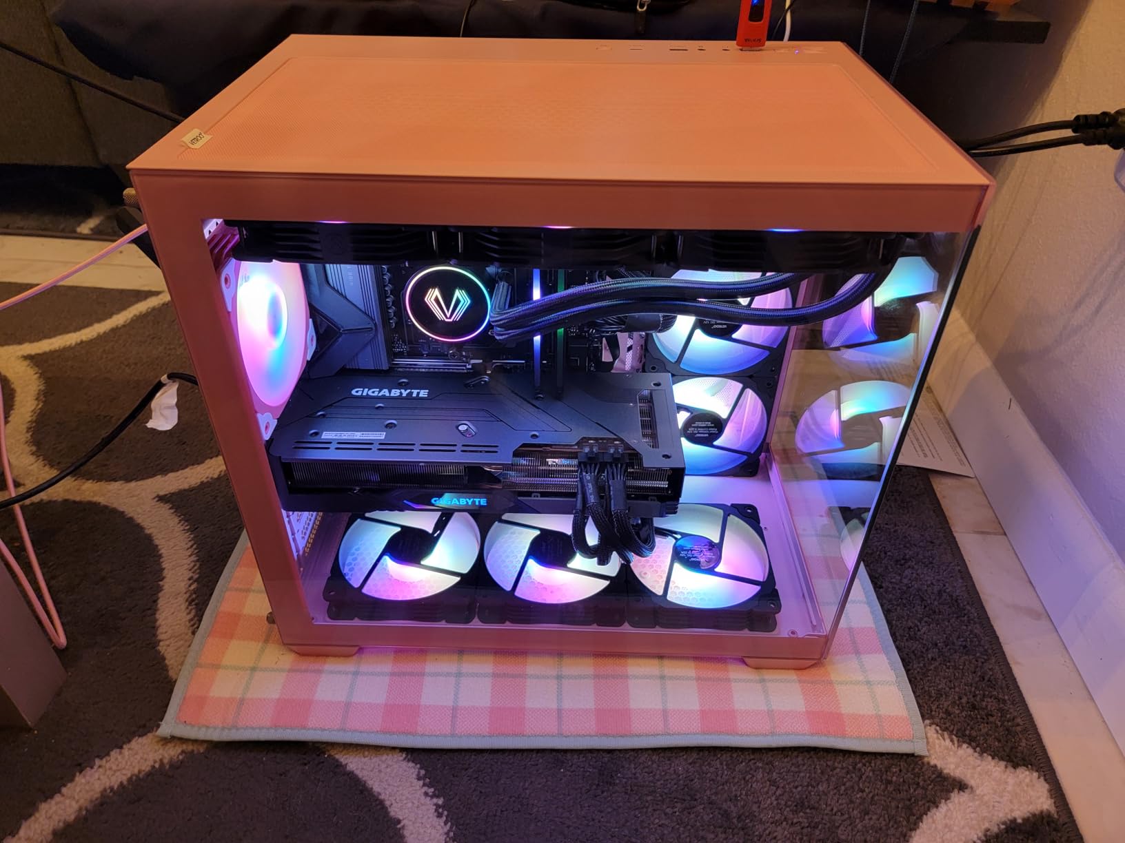 Vetroo 3-Pack ARGB-120 Pink 120mm Computer PC Case Fans customer photo 1
