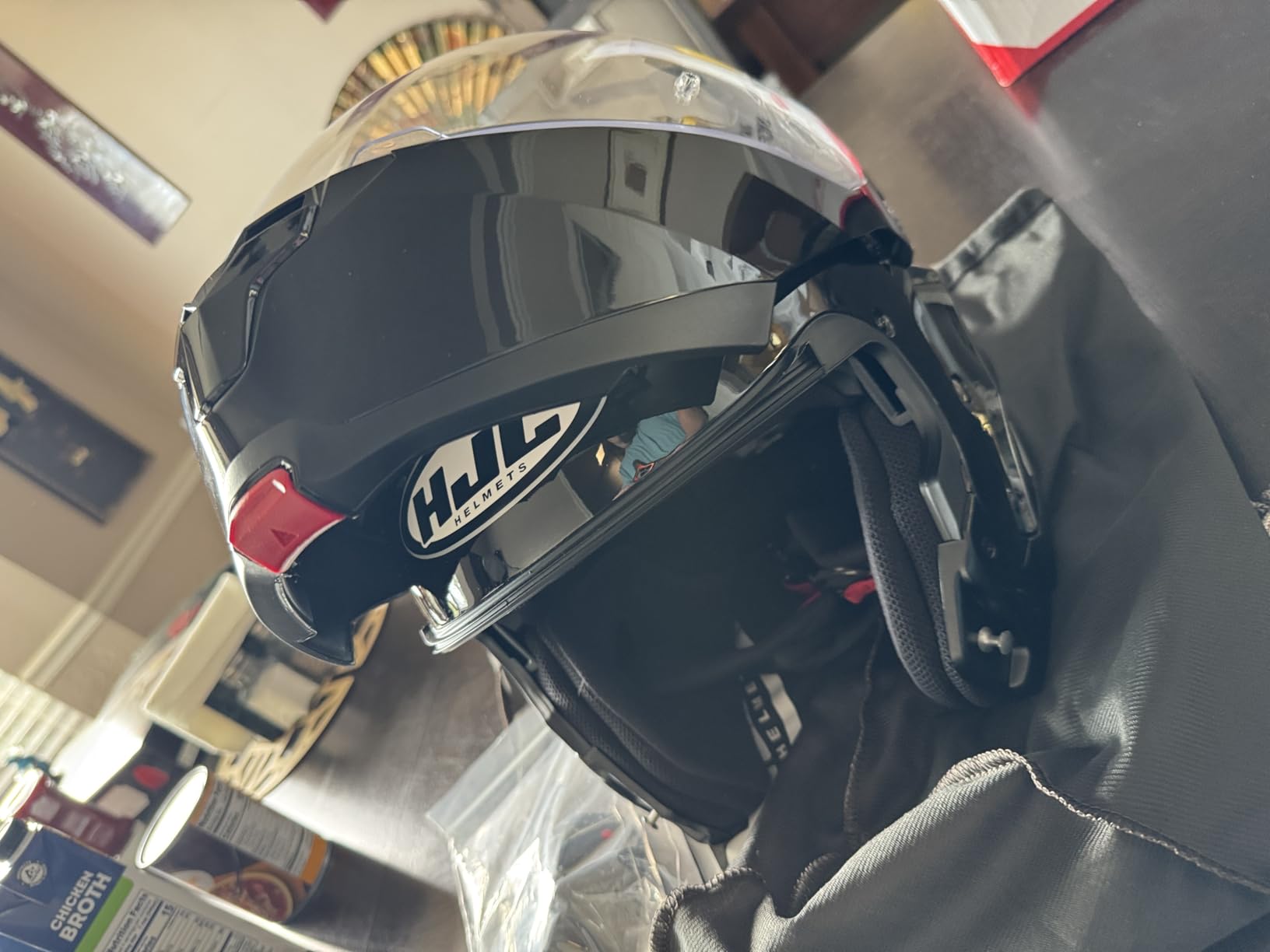 HJC C91 Solid Modular Motorcycle Helmet with HJ-17 Pinlock Shield, DOT Approved (Semi Flat Black, Medium) customer photo 1