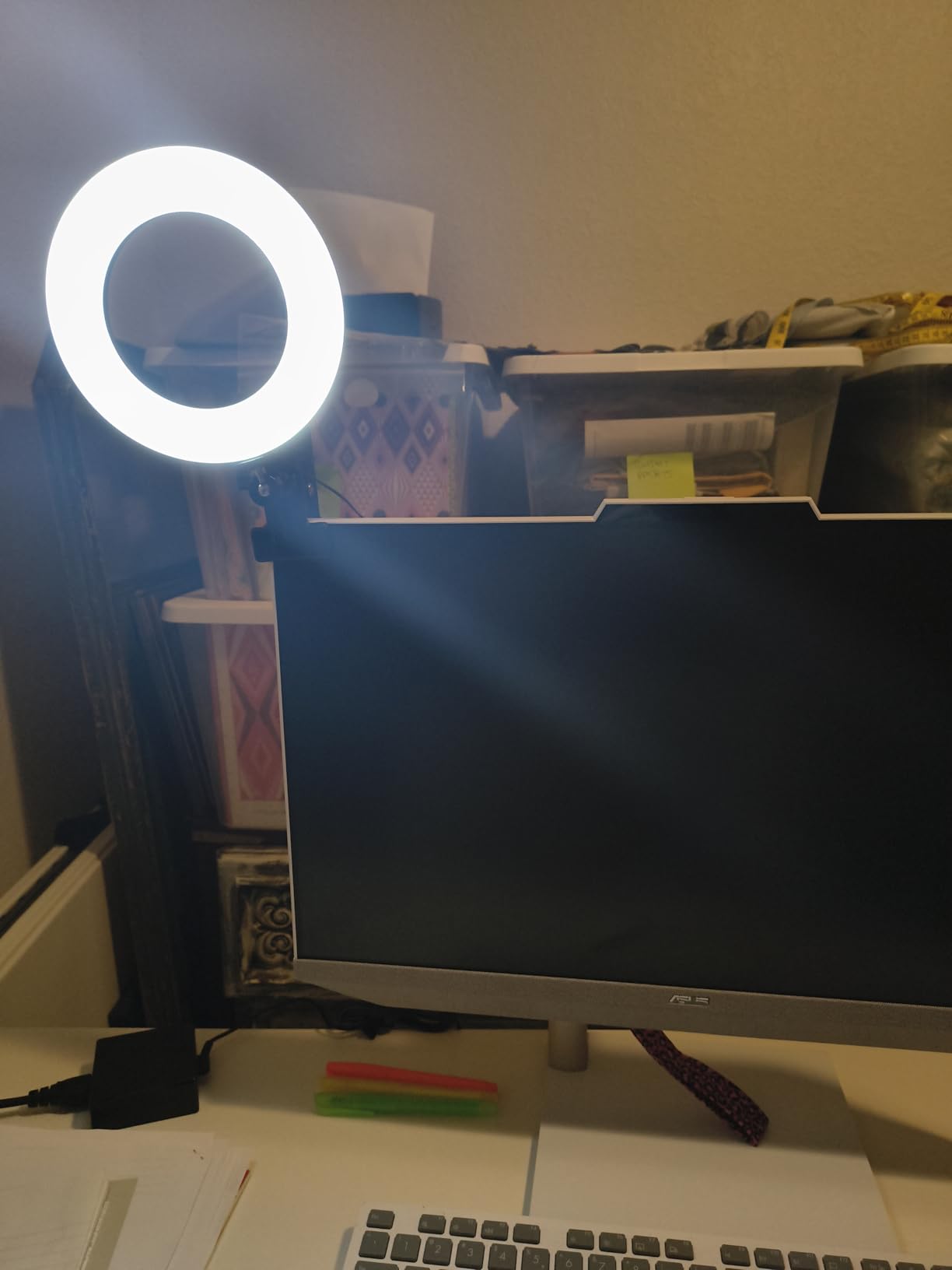 Cyezcor Video Conference Lighting Kit, Ring Light for Monitor Clip On customer photo 2