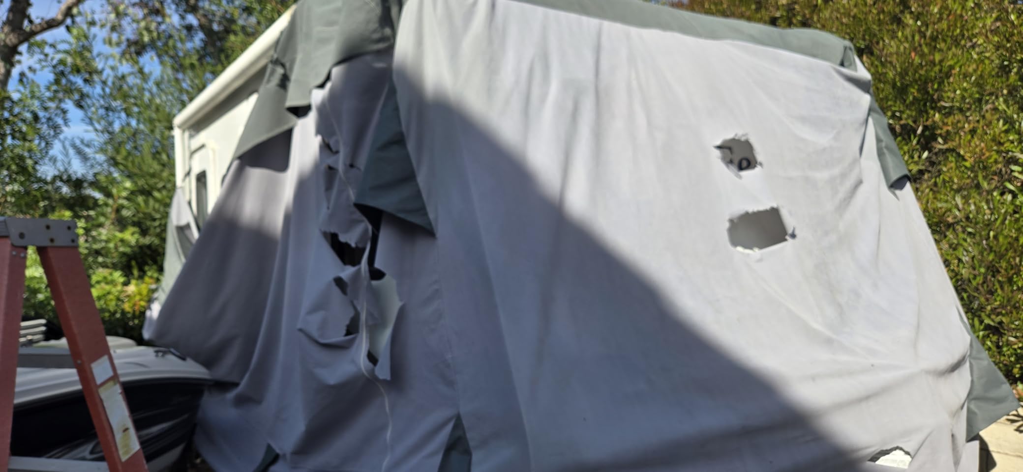 GEARFLAG Travel Trailer Cover Camper Cover Multi-Layers with Reinforced Windproof Side-Straps Anti-UV Water-Resistance Heavy Duty for Motorhome (Fits 15' - 17') - Ideal for rv & Trailer Covers customer photo 1