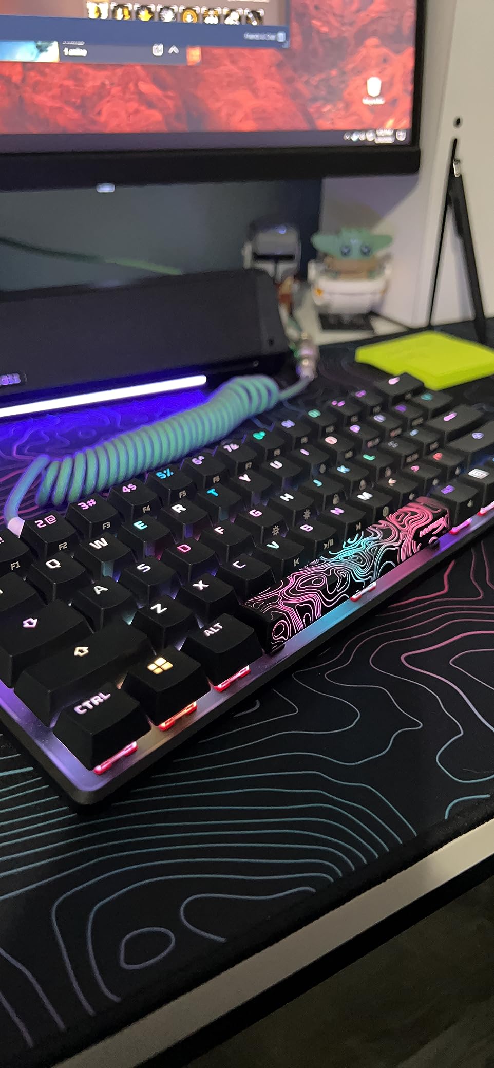 HyperX Alloy Origins 60 - Mechanical Gaming Keyboard, Ultra Compact 60% Form Factor, Double Shot PBT Keycaps, RGB LED Backlit, NGENUITY Software Compatible - Linear HyperX Red Switch,Black customer photo 1
