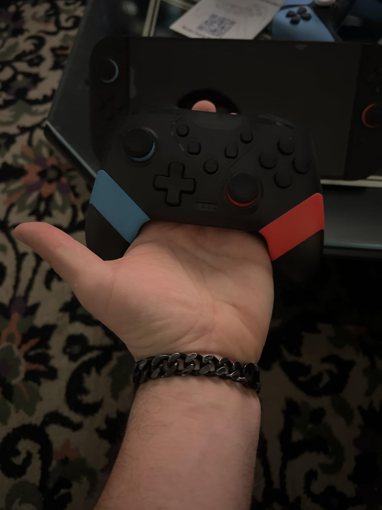 VOYEE Switch Controller for Switch/Lite/OLED, Pro Controller Red-Blue customer photo 2