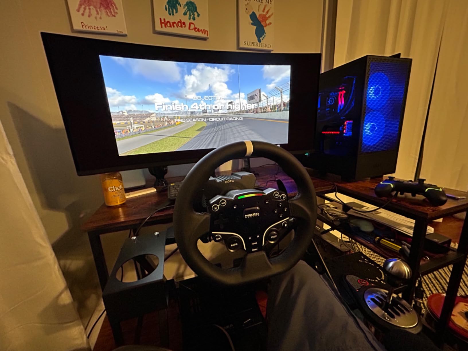 Marada X Frame Steering Wheel Stand Racing Sim Cockpit with Seat Slot customer photo 1