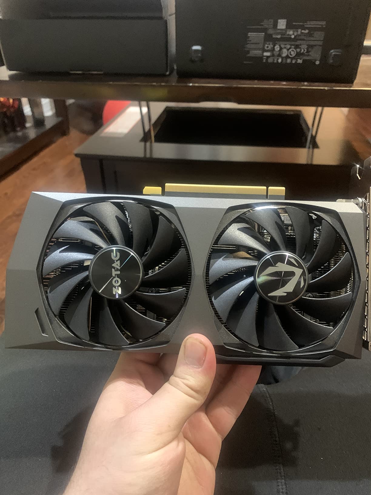 ZOTAC GAMING GeForce RTX™ 3060 Ti Twin Edge OC LHR 8GB GDDR6 256-bit 14 Gbps PCIE 4.0 Gaming Graphics Card, IceStorm 2.0 Advanced Cooling, Active Fan Control, FREEZE Fan Stop ZT-A30610H-10MLHR customer photo 1
