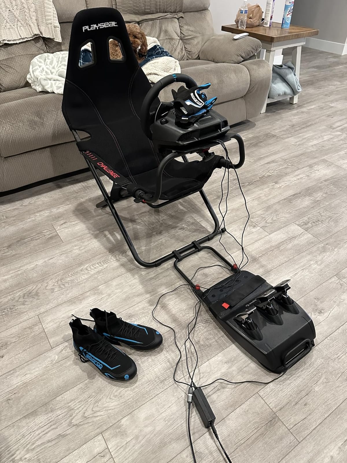 PLAYSEAT Challenge Racing Simulator Cockpit | Foldable & Adjustable | for High Performance Sim Racing | Compact & Flexible | Supports All Steering Wheels & Pedals | for PC and Console customer photo 1