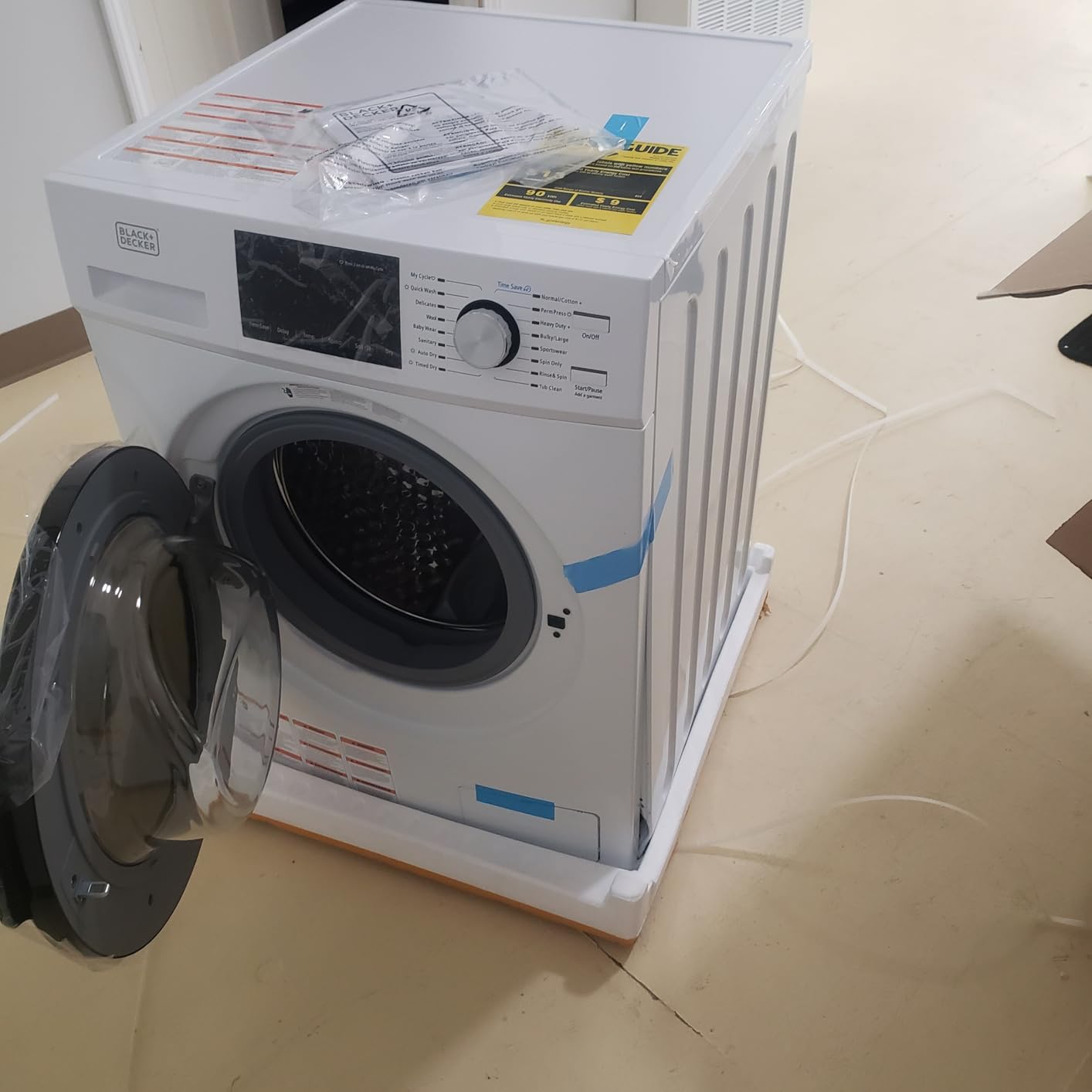 BLACK+DECKER Washer and Dryer Combo, 2.7 Cu. Ft. Capacity, BCW27MW, White customer photo 1