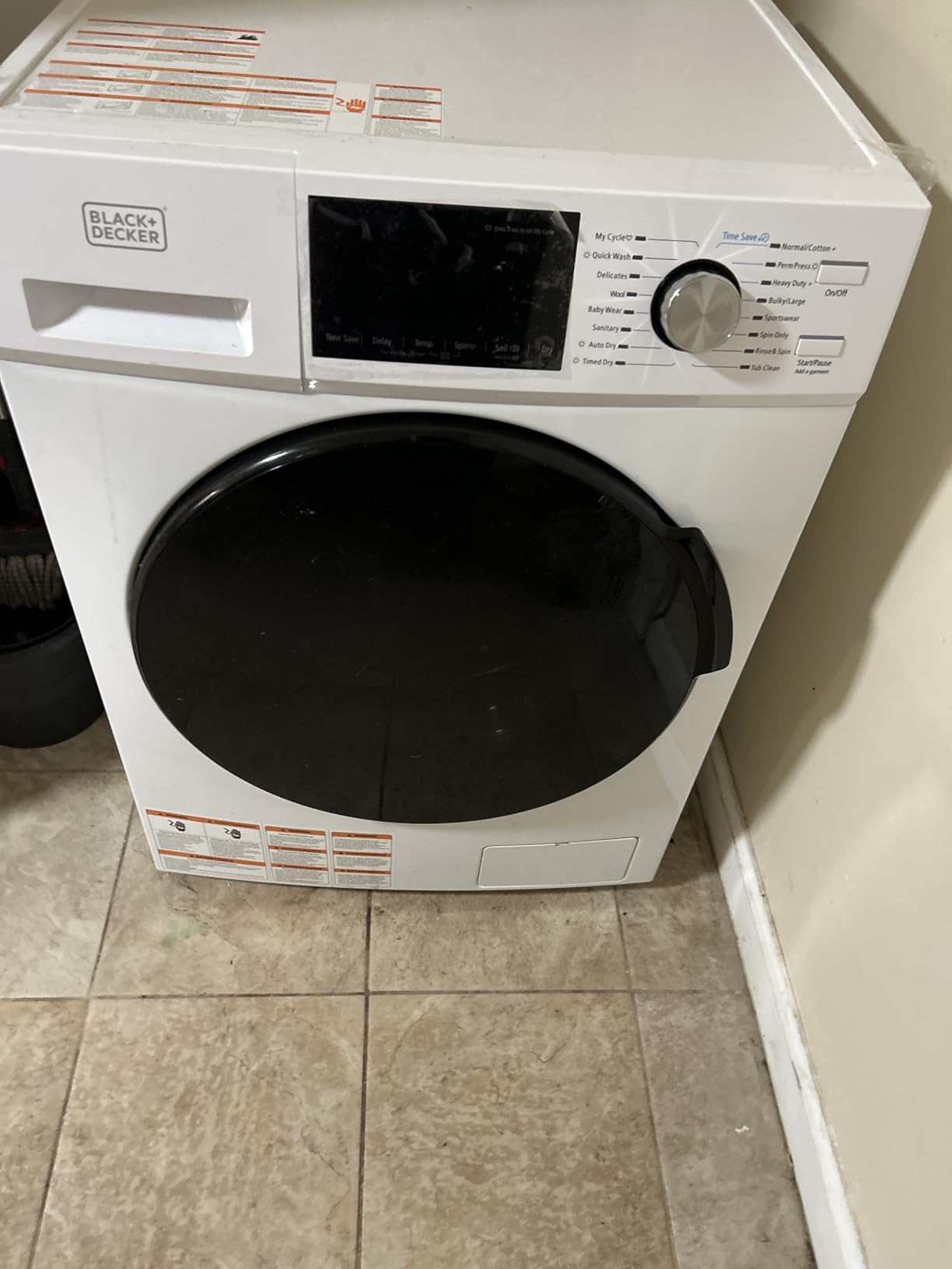 BLACK+DECKER Washer and Dryer Combo, 2.7 Cu. Ft. Capacity, BCW27MW, White customer photo 2