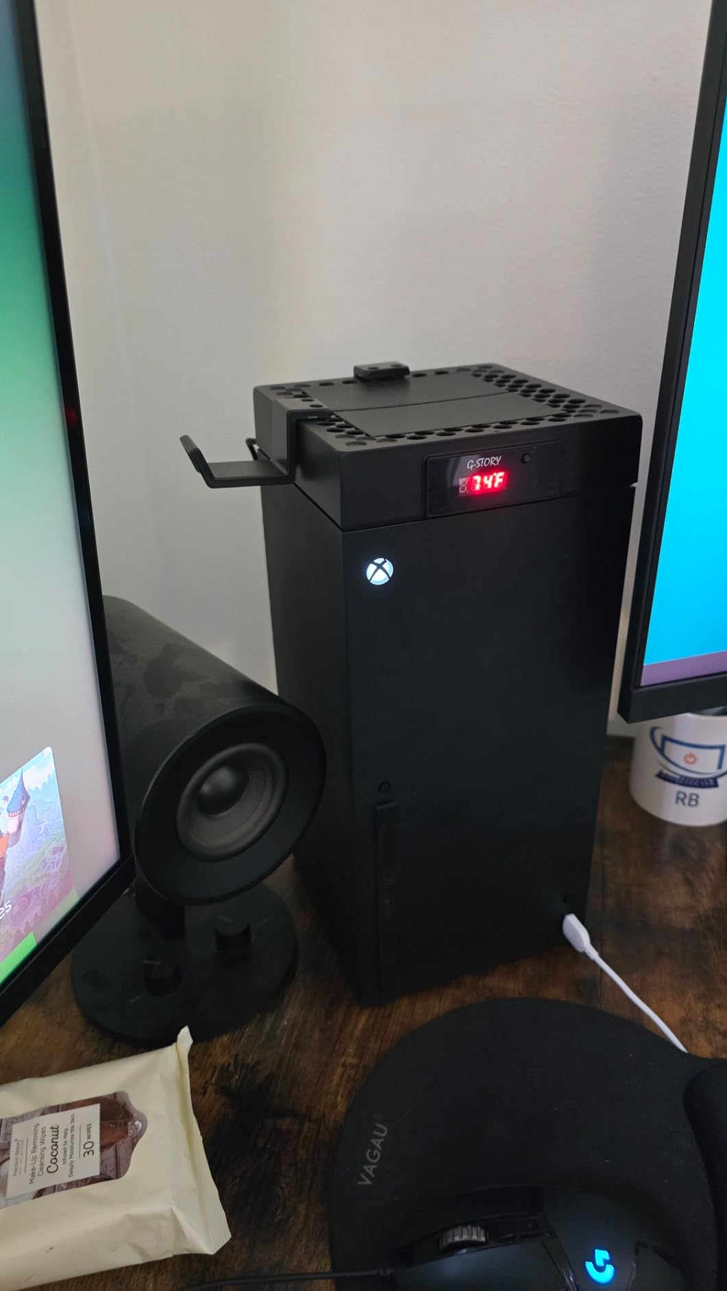 G-STORY Cooling Fan for Xbox Series X, Auto 3 Speed Adjust Temp Display RGB customer photo 1