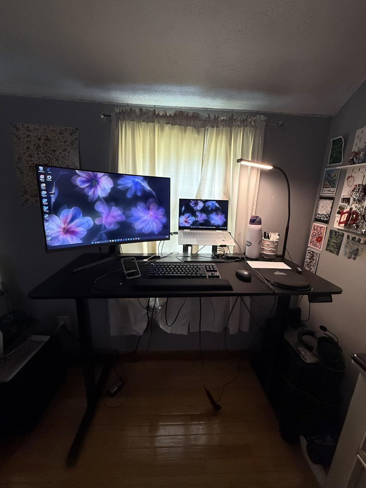 Furmax 55 Inches Electric Height Adjustable Standing Desk Home Office Desk customer photo 1