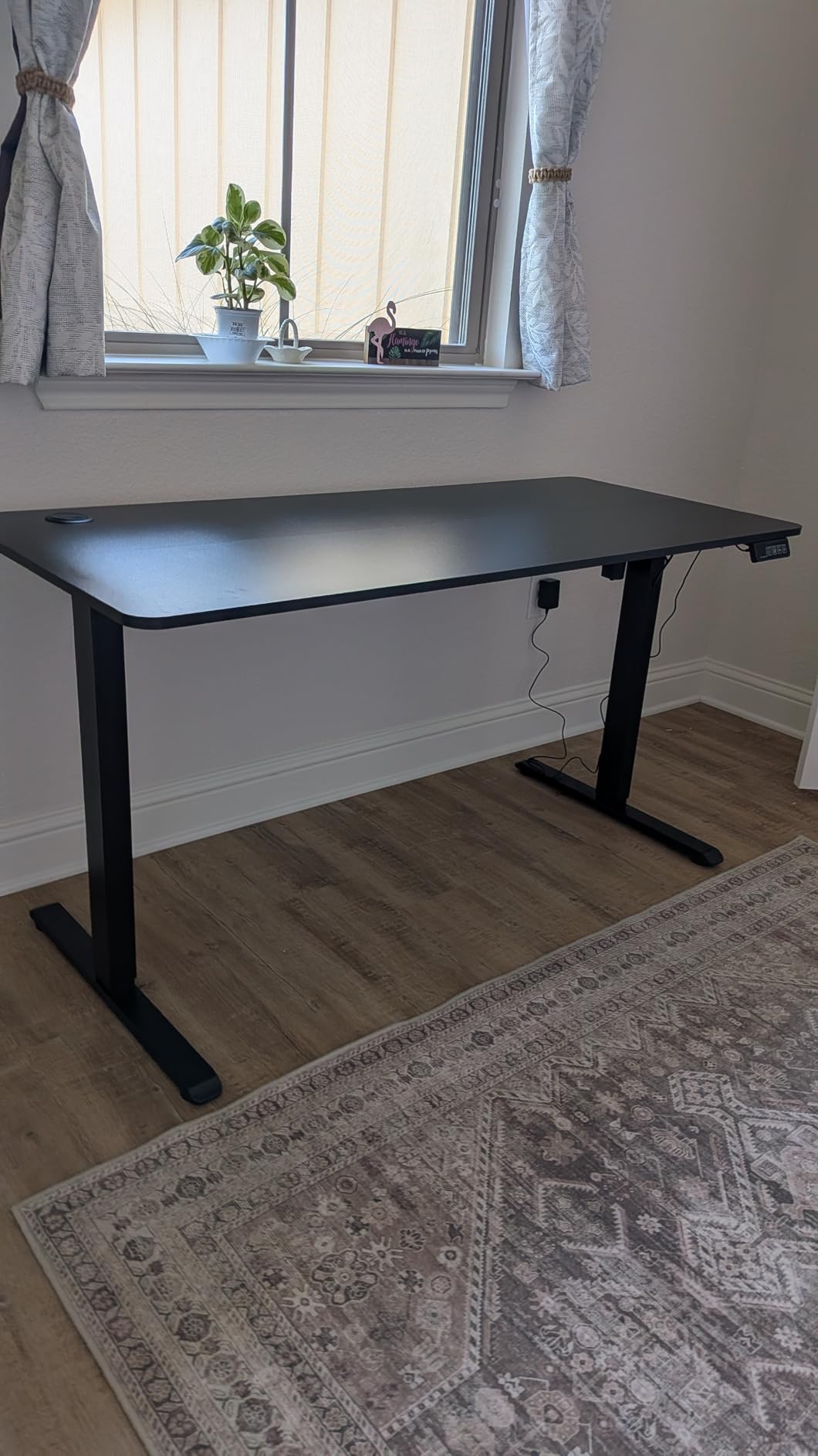 Furmax 55 Inches Electric Height Adjustable Standing Desk Home Office Desk customer photo 2