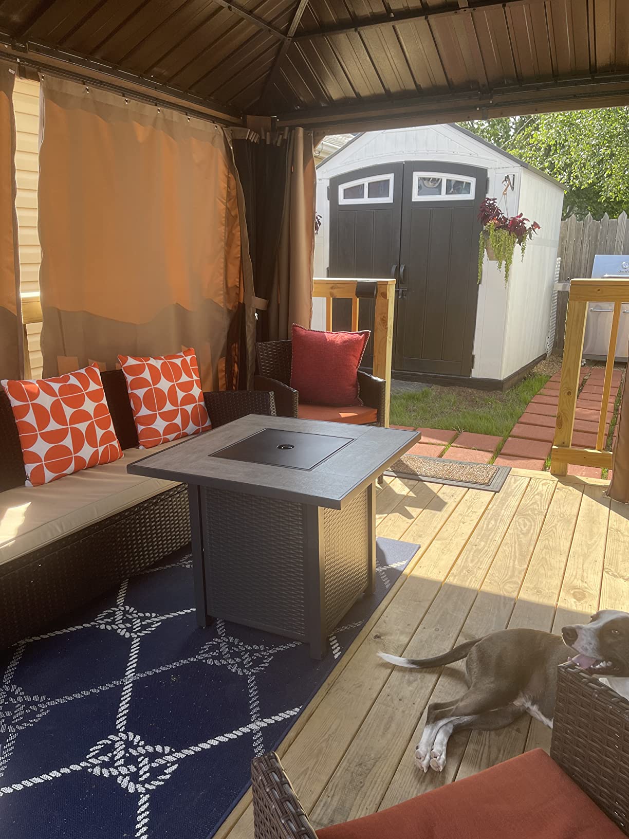 Domi 12'X12' Gazebo with Double Roof Steel, Heavy Duty Outdoor Patio Gazebo customer photo 1