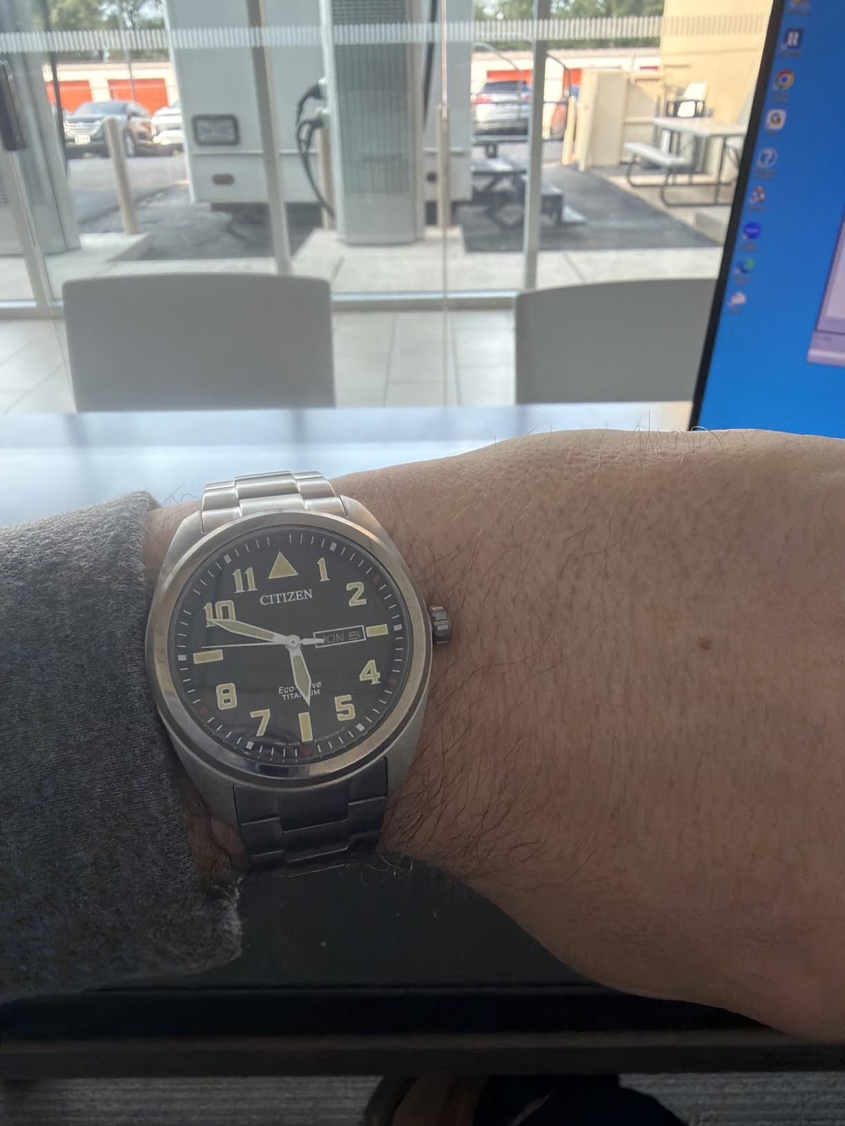 Citizen Men's Eco-Drive Weekender Garrison Field Watch in Super Titanium customer photo 2