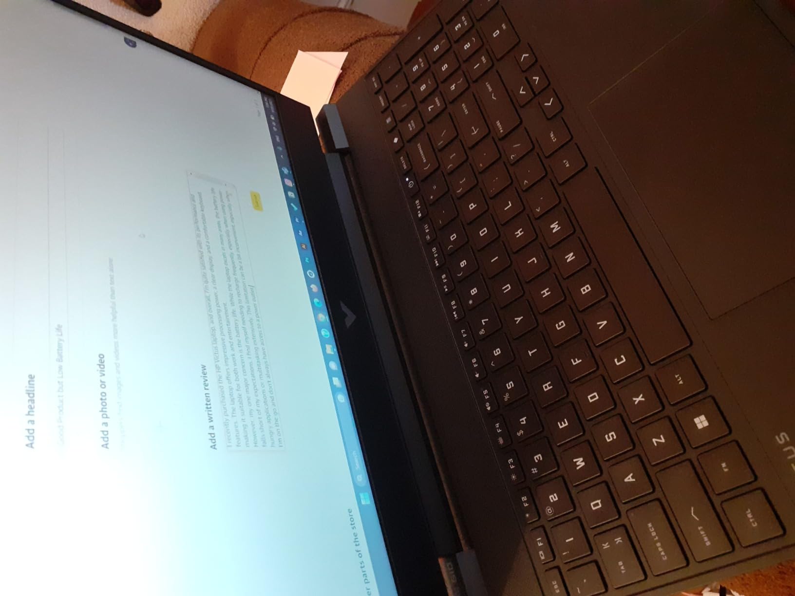 HP Victus 15 Gaming Laptop, NVIDIA GeForce RTX 3050, 12th Gen Intel Core i5-12500H, 8 GB RAM, 512 GB SSD, Full HD Display, Windows 11 Home, Backlit Keyboard, Enhanced Thermals (15-fa0025nr, 2022) customer photo 2