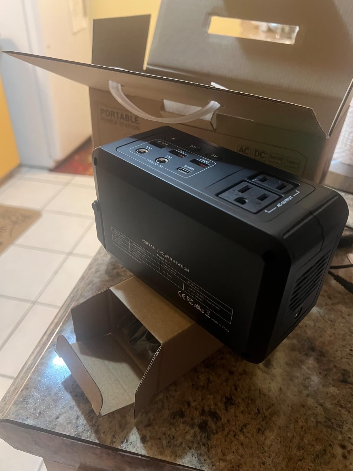 HOWEASY Portable Power Station,120W(240W Peak) Solar Generator customer photo 1